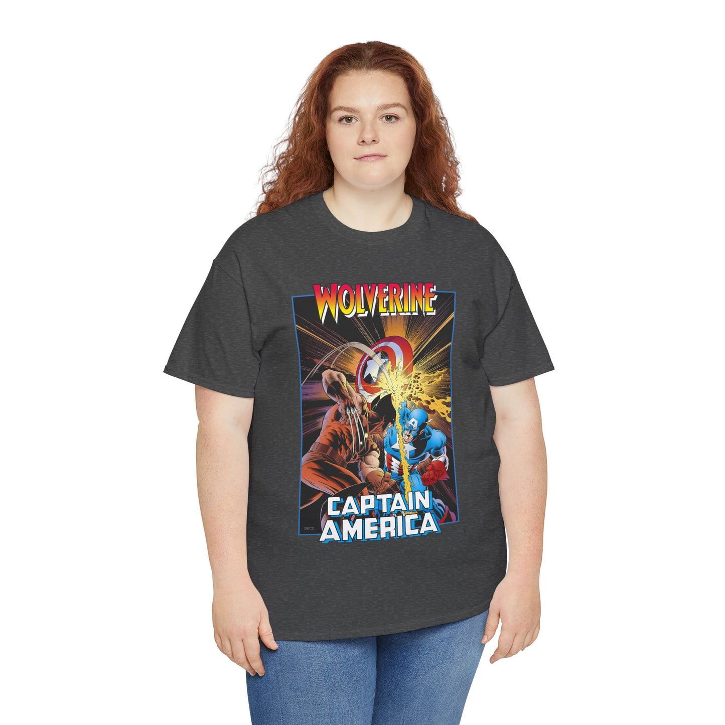 Wolverine Vs Captain America T-Shirt - Mike Zeck Classic Art - Marvel Comics