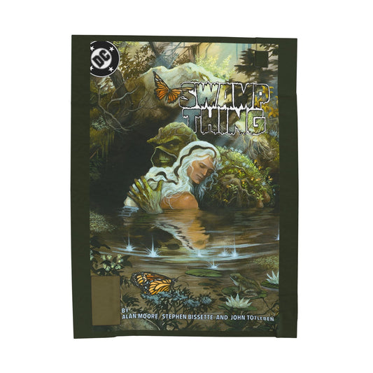 Swamp Thing Velveteen Plush Blanket 60x80" - John Totleben Art - Swamp Thing & Abby - DC Comics/Vertigo Comics Cover Art