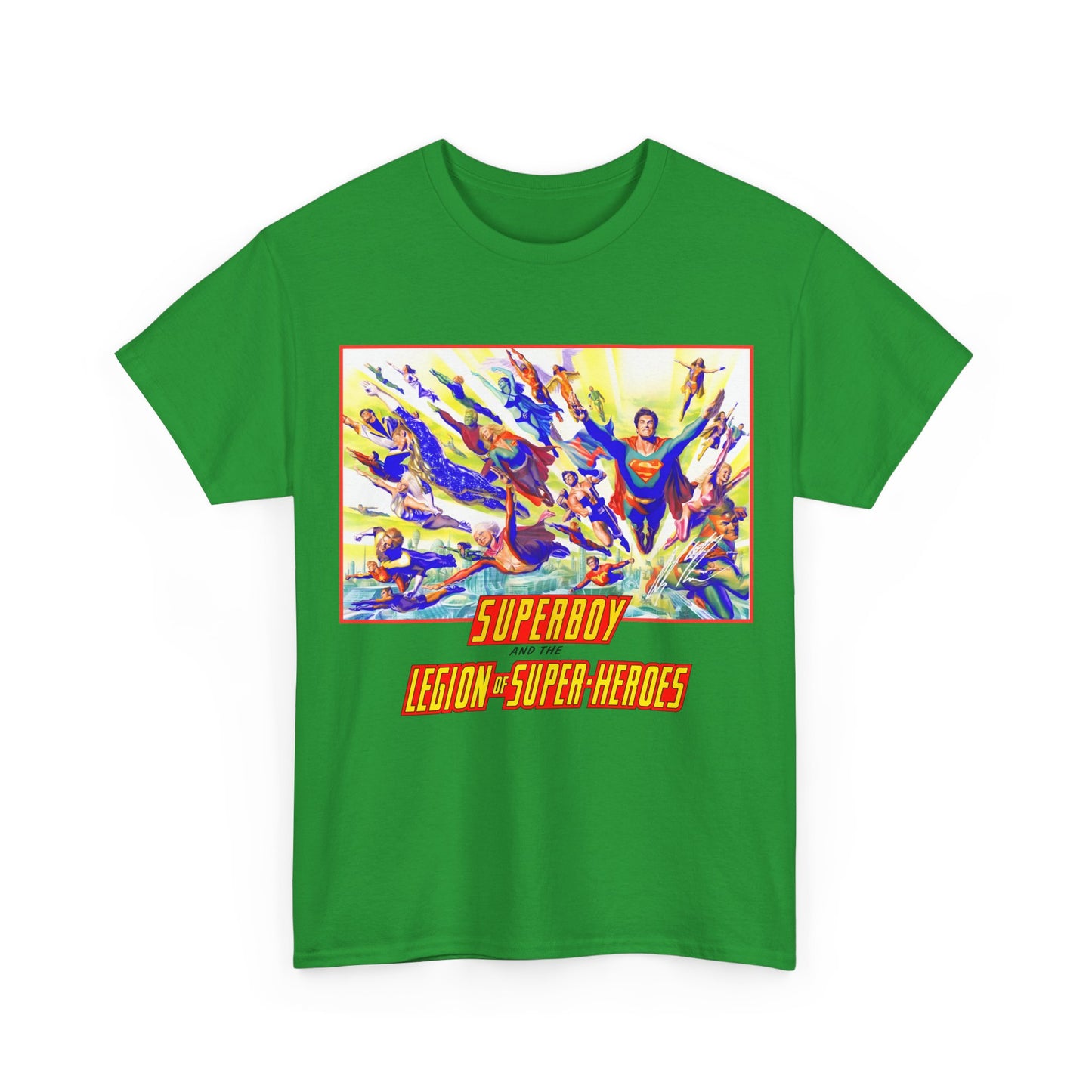 Superboy & Legion of Super-Heroes T-Shirt - Alex Ross Art - Saturn Girl, Brainiac 5, Lightning Lad, Shadow Lass, Dawnstar, Karate Kid - DC Comics