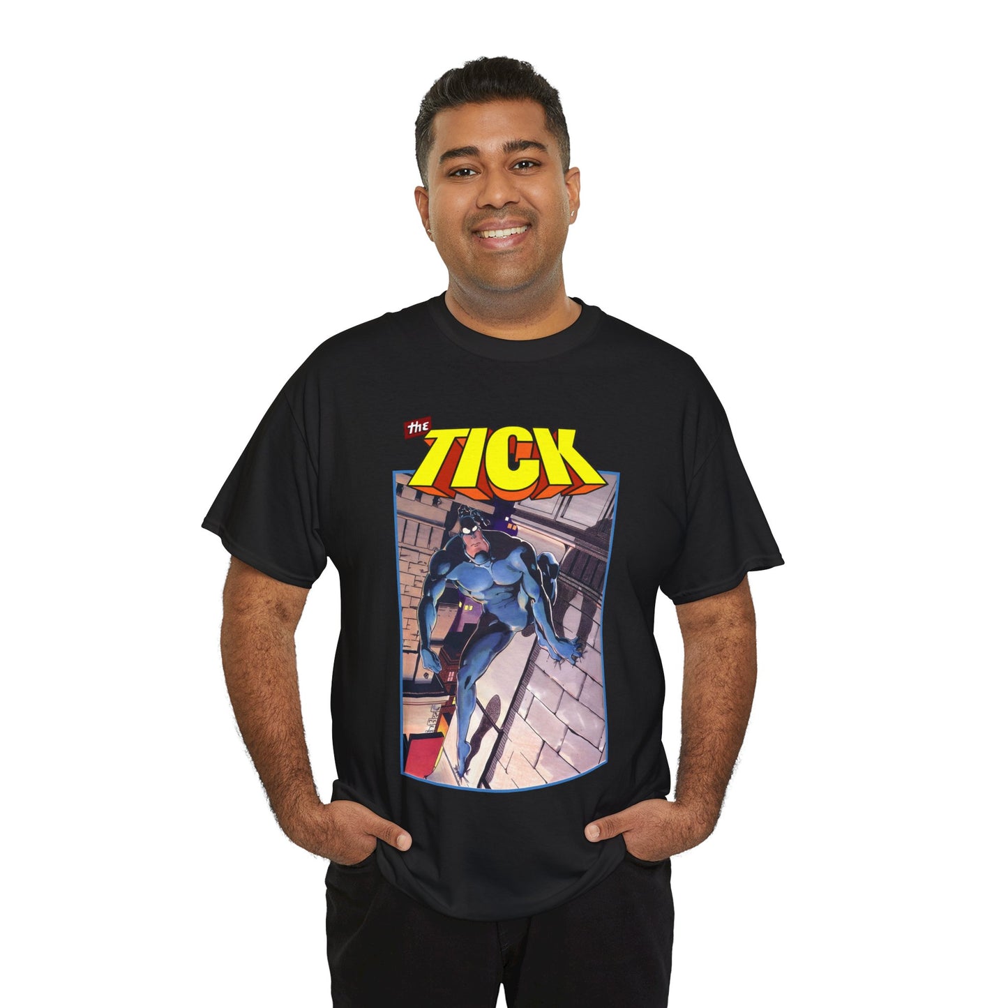 The Tick T-Shirt - Ben Edlund Creation - Popular 1980s Superhero