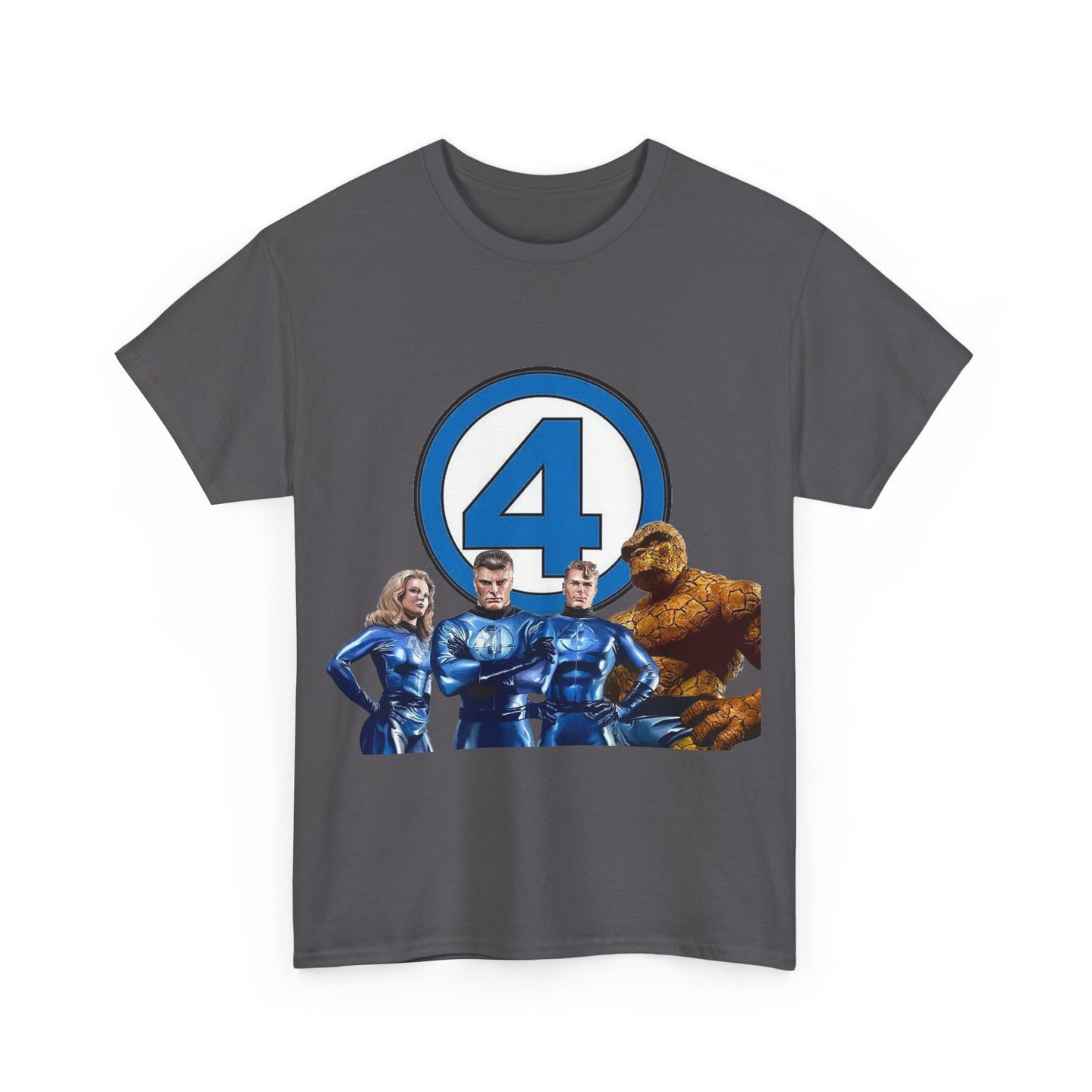 Fantastic Four T-Shirt - Alex Ross Art - 2025 MCU Movie - Iconic Marvel Comics Characters - Human Torch, Invisible Woman, The Thing, Reed Richards