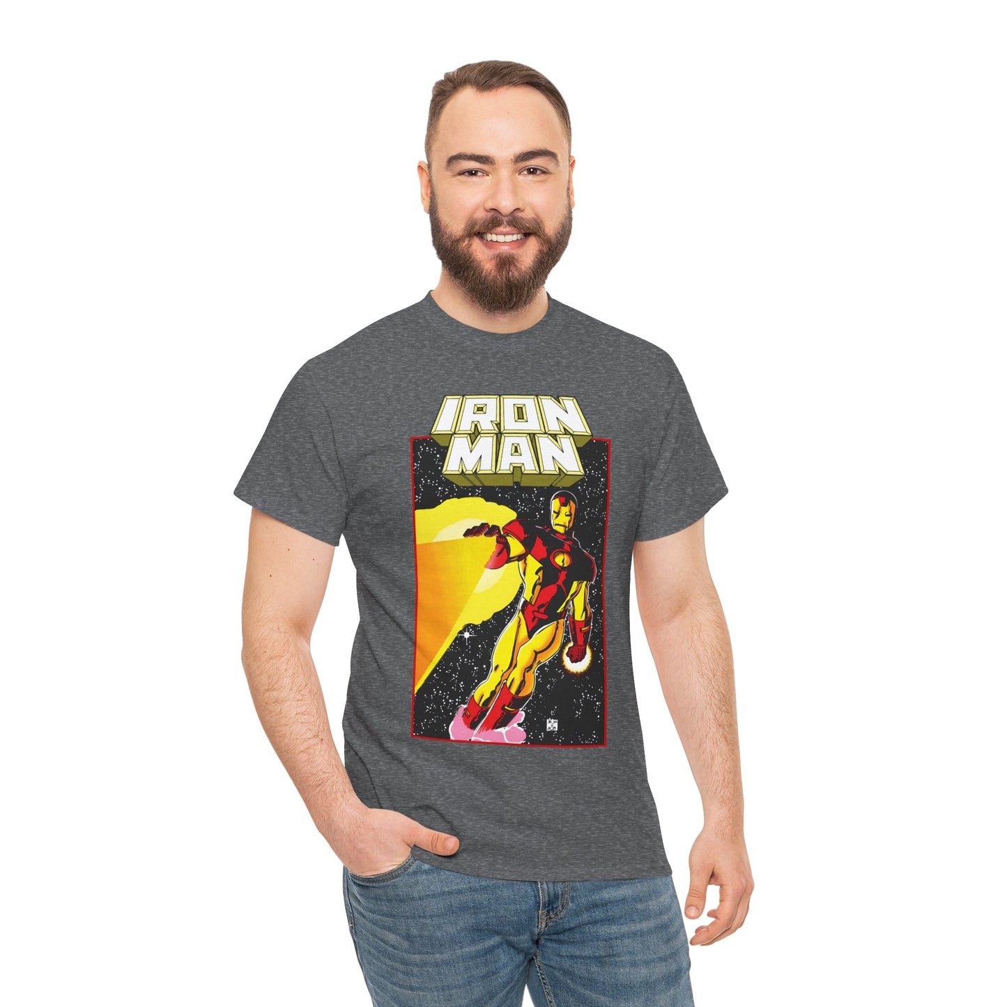 Iron Man T-Shirt - John Romita Jr Art - Cover to Issue #256 - Tony Stark in Space - Marvel Comics