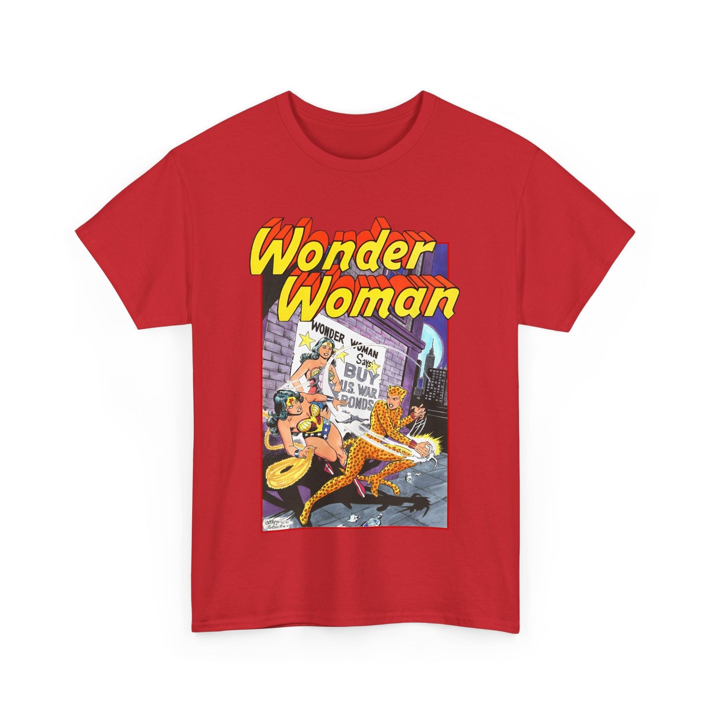Wonder Woman T-Shirt - José Luis García-López Art - Vs The Cheetah - Classic Bronze Age Art - DC Comics