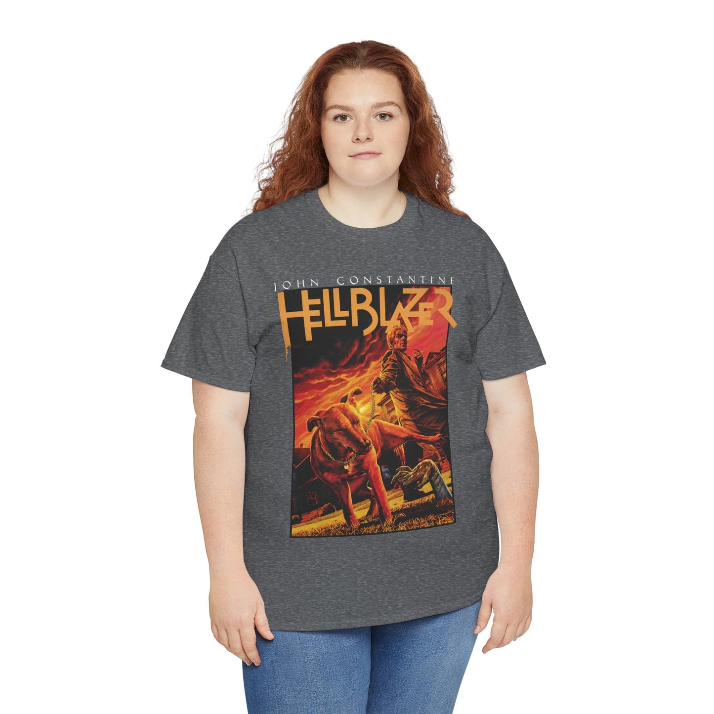 John Constantine Hellblazer T-Shirt - Lee Bermejo Art - #236 Cover - Dog Lifting a Leg on a Zombie - Vertigo Comics, DC Comics