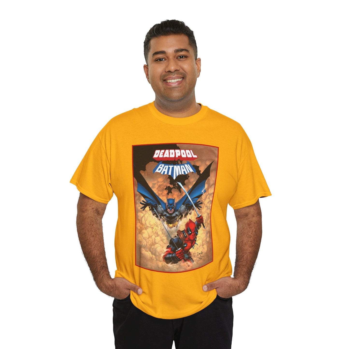 Deadpool & Batman T-Shirt - Greg Capullo Art - DC & Marvel Comics - Crossover - Slade Wilson, Bruce Wayne - 2025