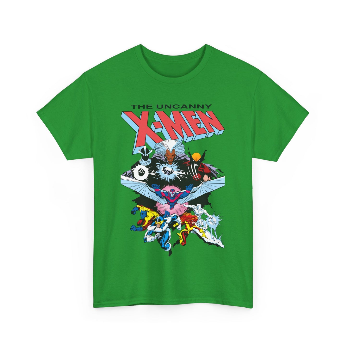 X-Men/X-Factor T-Shirt - Cyclops, Storm, Jean Grey, Iceman, Beast, Wolverine - Marvel Comics - From the Inferno Storyline - Mutant Battle