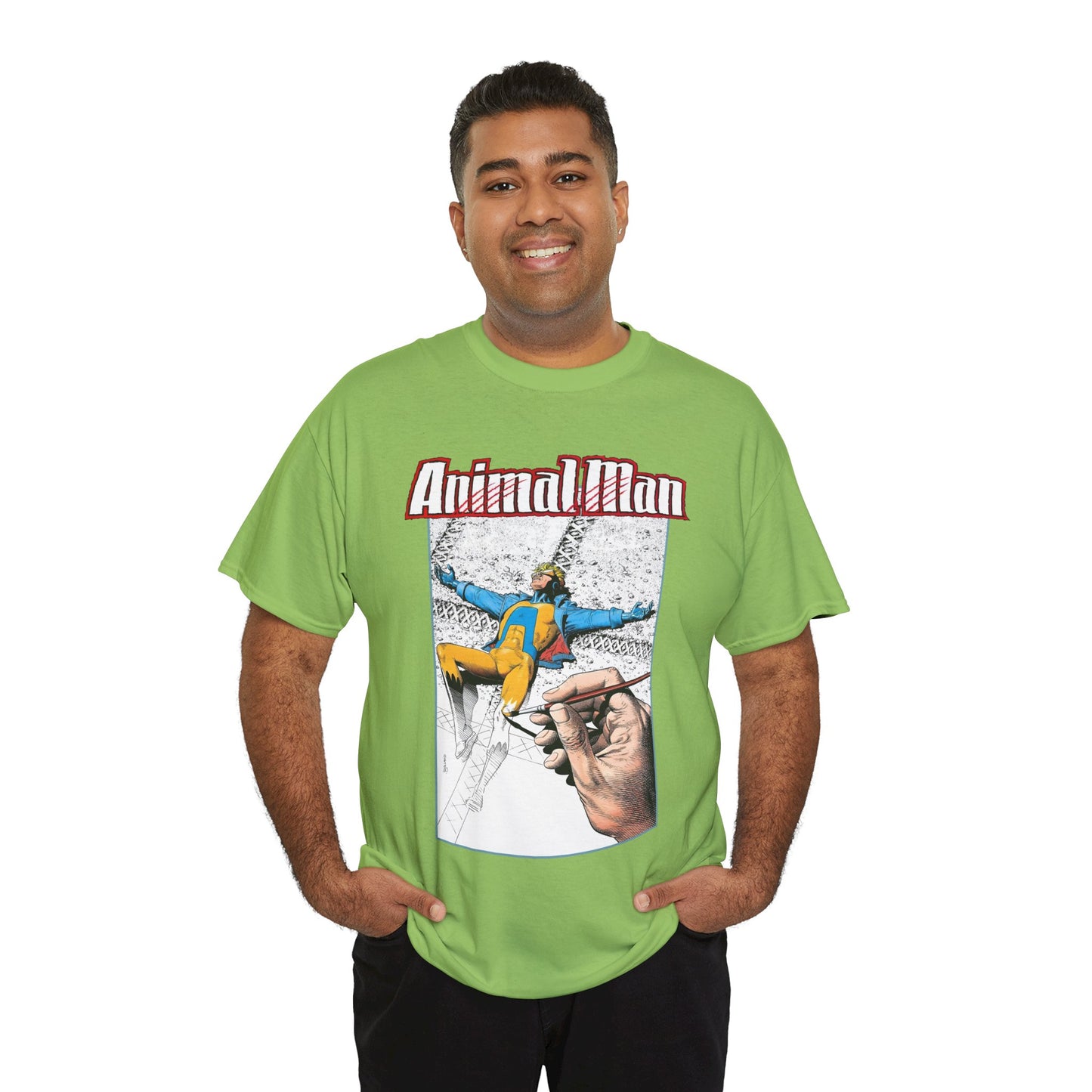 Animal Man T-Shirt - Brian Bolland Art - Buddy Baker - DC Comics, Vertigo Comics 1980s Series - Grant Morrison Stories