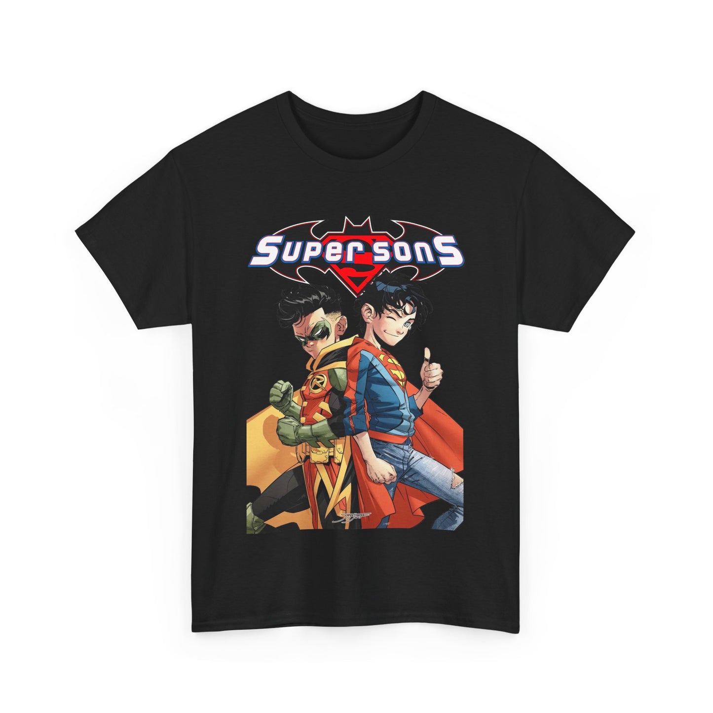 Super Sons T-Shirt - Jorge Jimenez Art - Superboy & Robin - Jon Kent & Damian Wayne - DC Comics - Sons of Superman & Batman