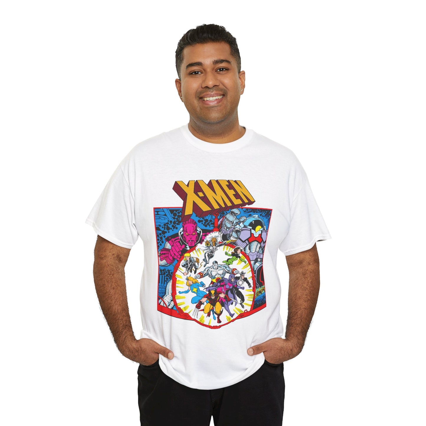 Uncanny X-Men T-Shirt - Arthur Adams Art - Wolverine, Havok, Rogue, Colossus, Psylocke, Longshot, Storm, Dazzler - High Evolutionary - Marvel Comics