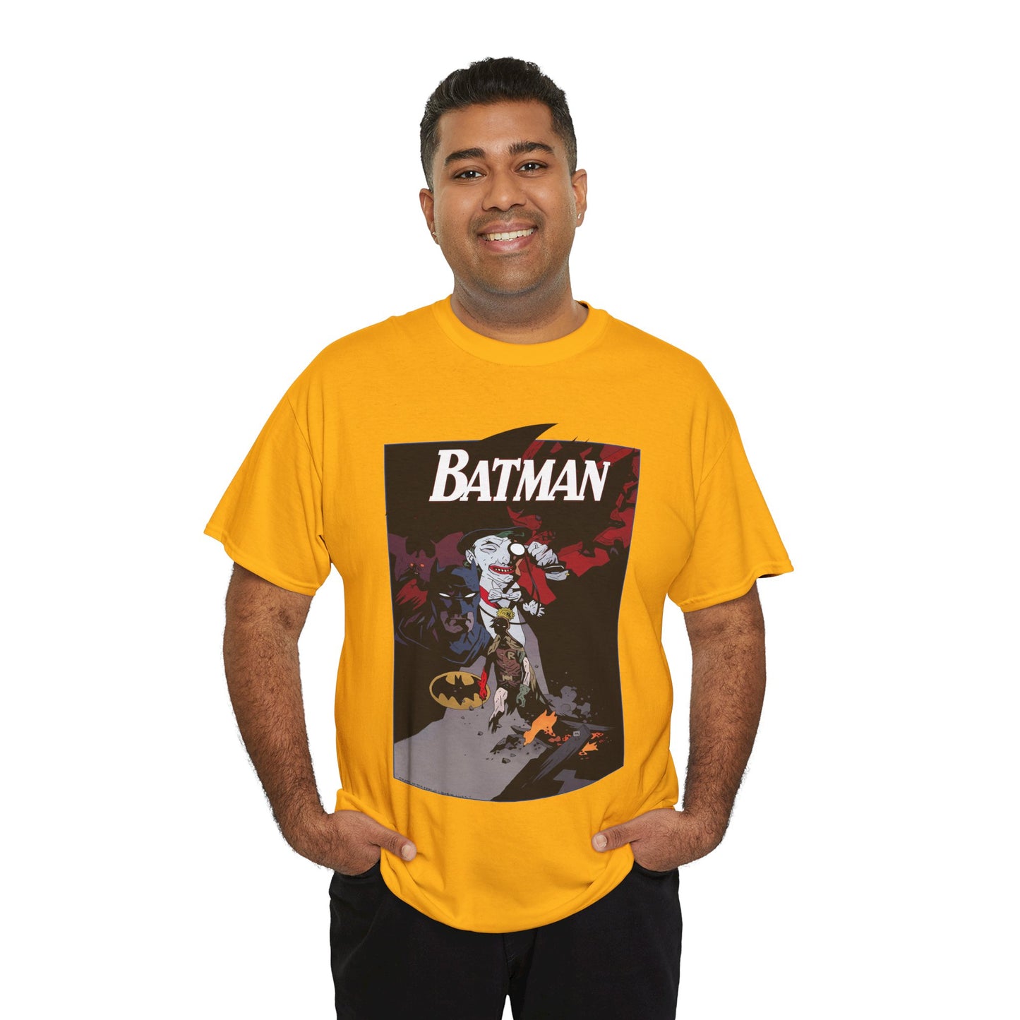 Batman T-Shirt - Mike Mignola Art - Death in the Family Storyline - Joker & Robin (Jason Todd) - DC Comics