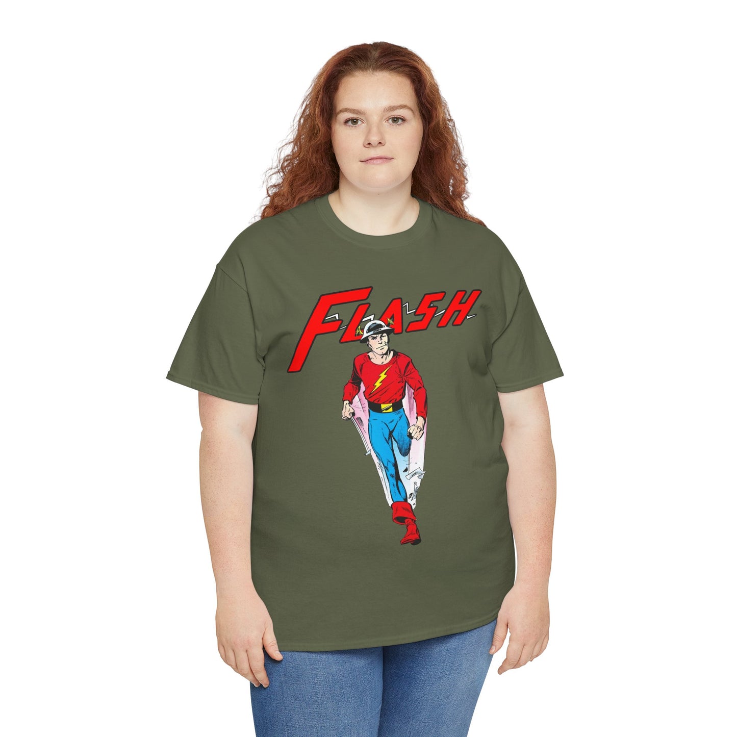 Golden Age Flash T-Shirt - John Byrne Art - Justice Society/JSA Member - Jay Garrick - Speedster