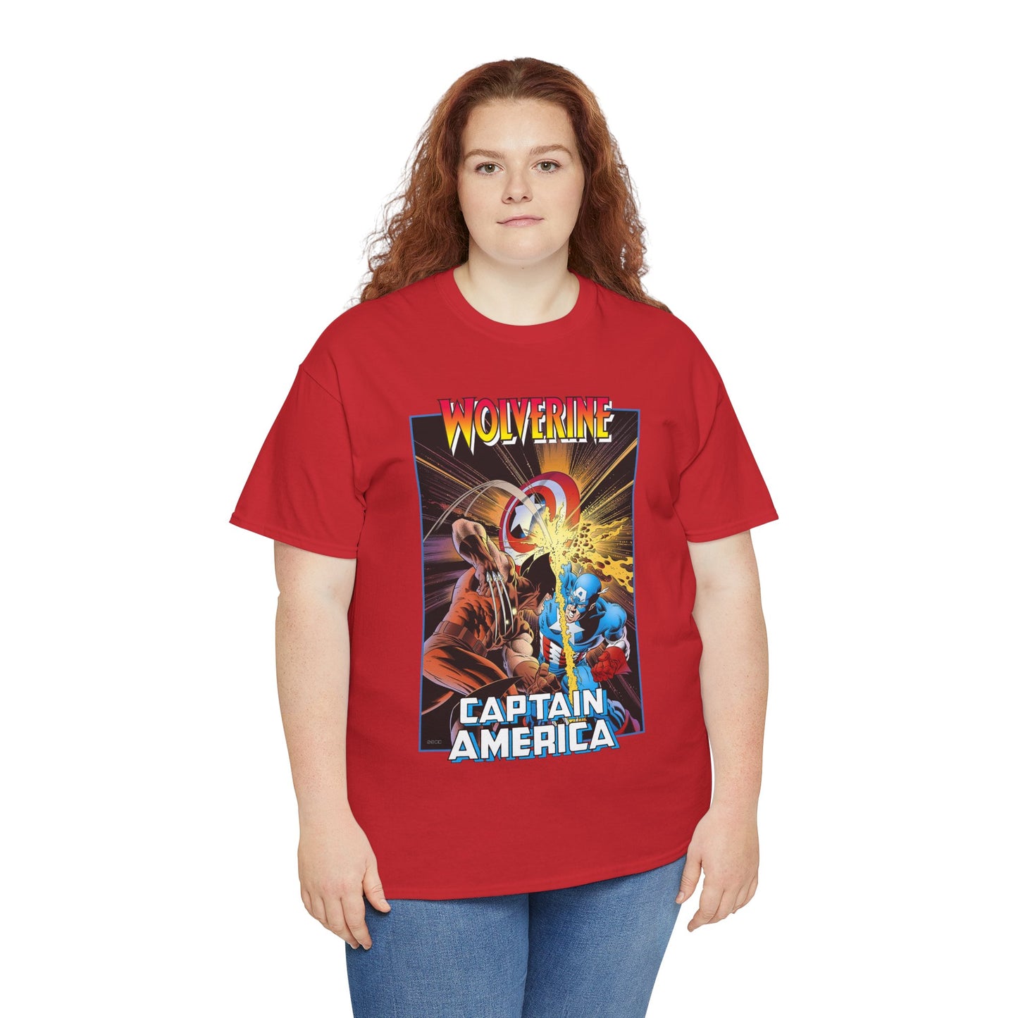 Wolverine Vs Captain America T-Shirt - Mike Zeck Classic Art - Marvel Comics