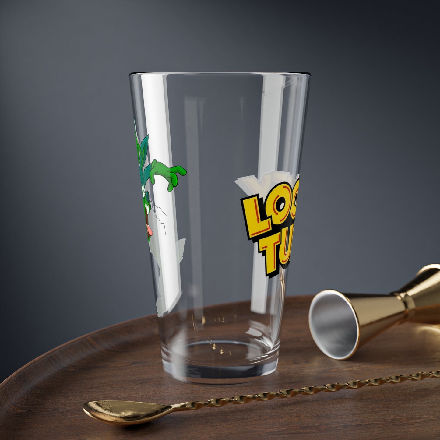 Monster Bugs Bunny Pint Glass, 16oz - Looney Tunes Halloween Cartoon Special - Big Green Rabbit