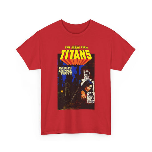 New Teen Titans T-Shirt - Classic George Perez Art - Who is Donna Troy? - Iconic Story and Cover - Robin/Dick Grayson - Popular DC Comics 1980s Series