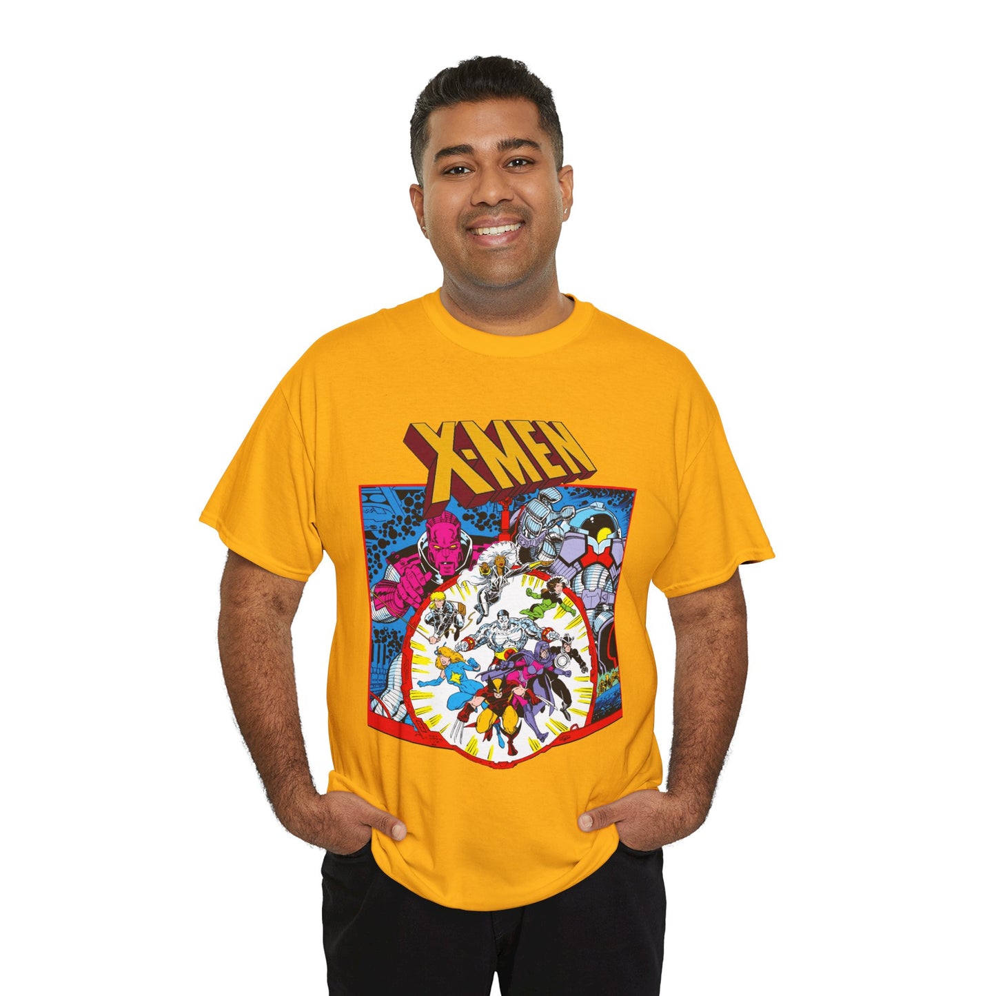 Uncanny X-Men T-Shirt - Arthur Adams Art - Wolverine, Havok, Rogue, Colossus, Psylocke, Longshot, Storm, Dazzler - High Evolutionary - Marvel Comics
