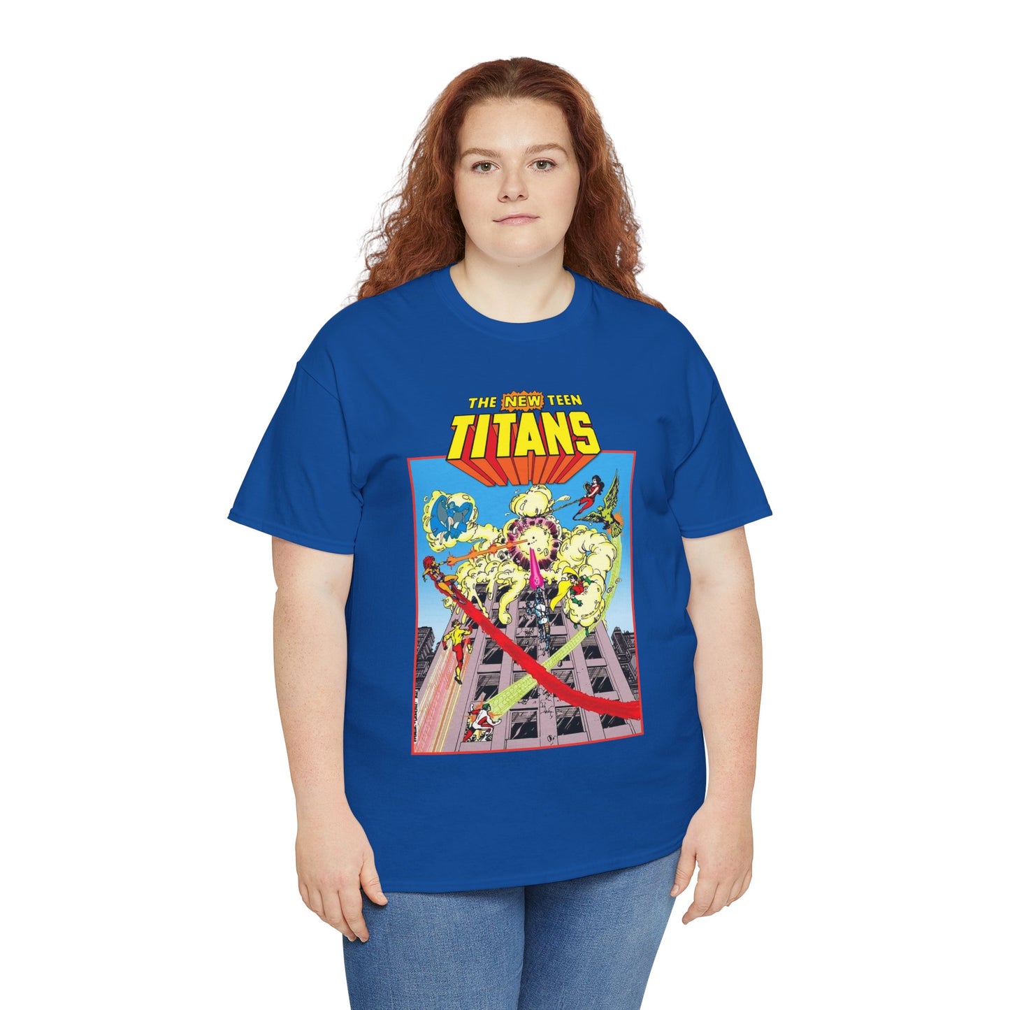New Teen Titans T-Shirt - George Perez Art - DCCP #26 Preview Cover - Raven, Cyborg, Starfire, Changeling - DC Comics