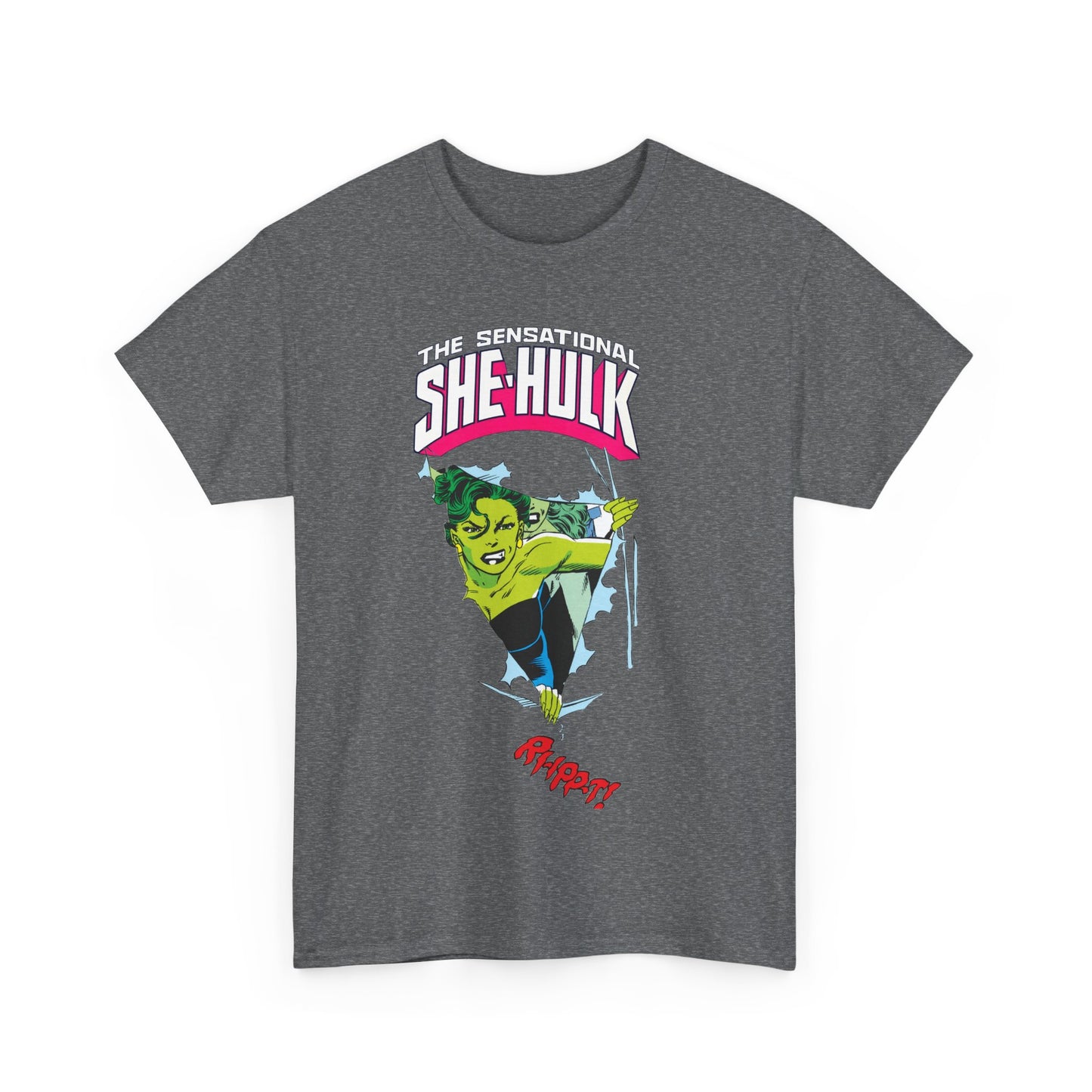 Sensational She-Hulk T-Shirt - John Byrne Art - Marvel Comics - Jennifer Walters - Ripping Through the Shirt - Fourth Wall
