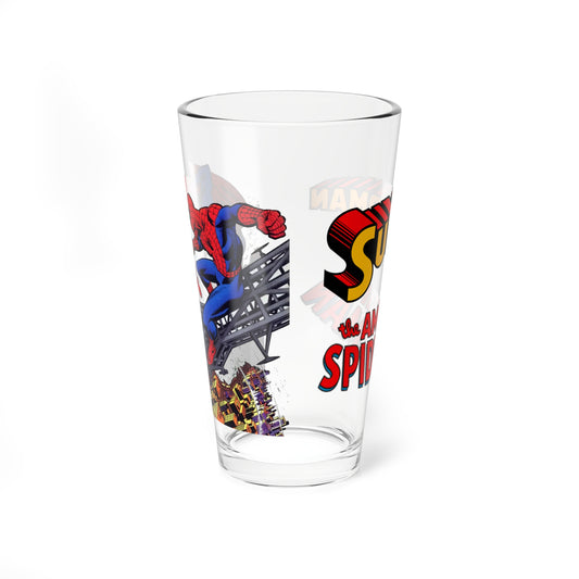 Superman & Amazing Spider-Man Pint Glass, 16oz - DC Comics & Marvel Comics Crossover - Classic 1970s Story