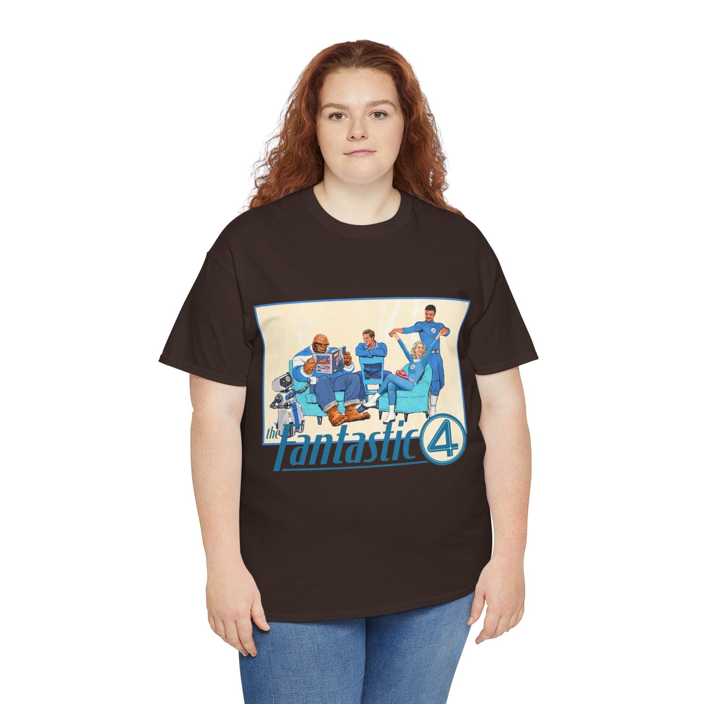 Fantastic Four T-Shirt - 2025 MCU Movie - Reed Richards, Invisible Woman, Thing, Human Torch - Marvel Comics Characters