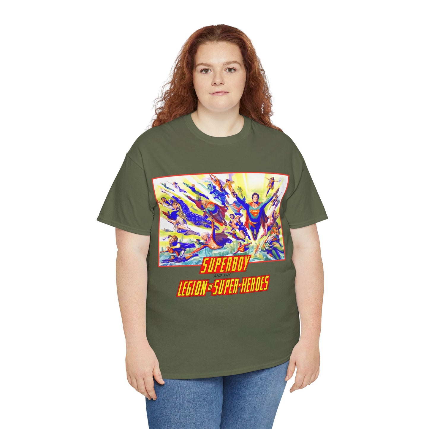 Superboy & Legion of Super-Heroes T-Shirt - Alex Ross Art - Saturn Girl, Brainiac 5, Lightning Lad, Shadow Lass, Dawnstar, Karate Kid - DC Comics