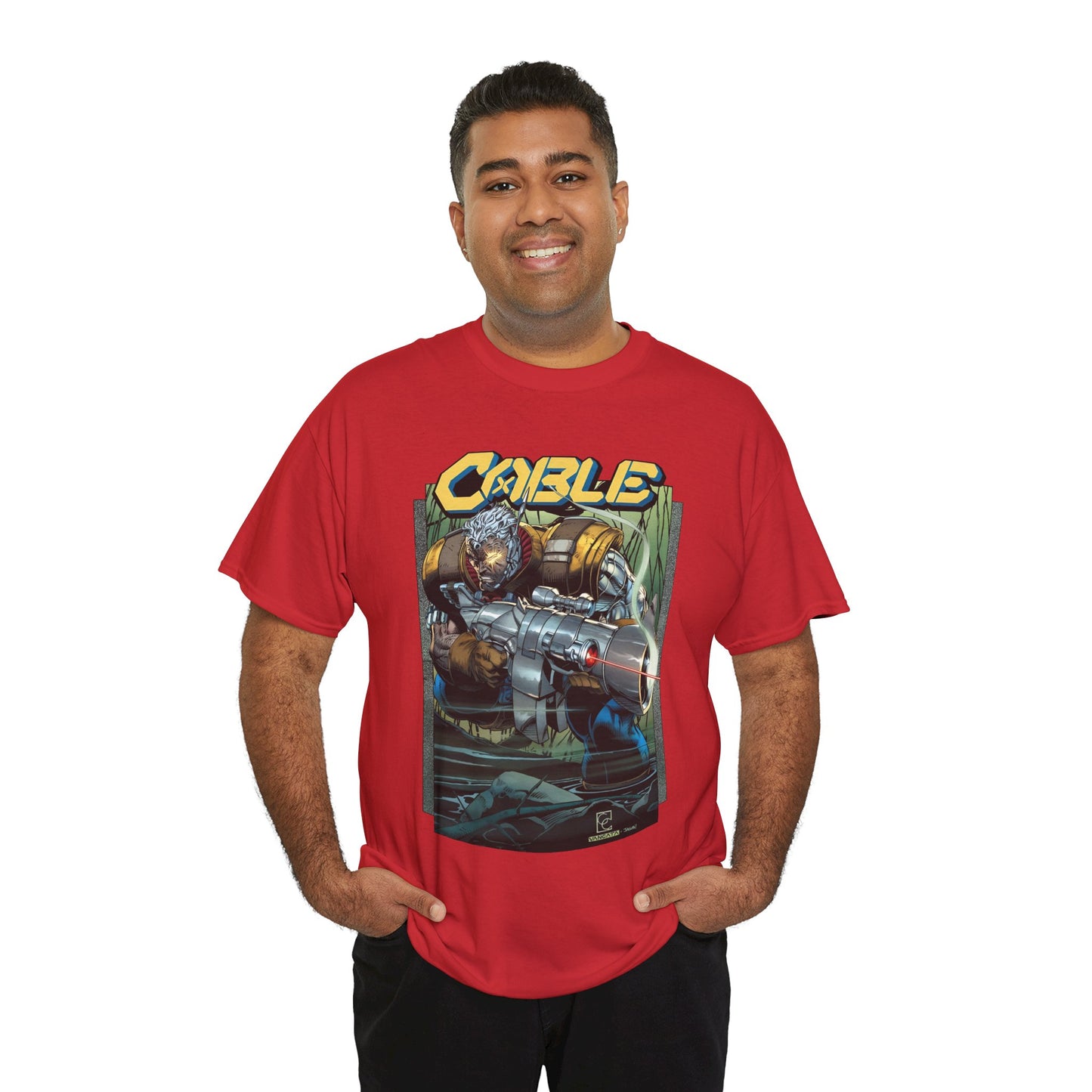 Cable T-Shirt - Greg Capullo Art - X-Force Leader, Mutant Fighter - Nathan Summers - Marvel Comics