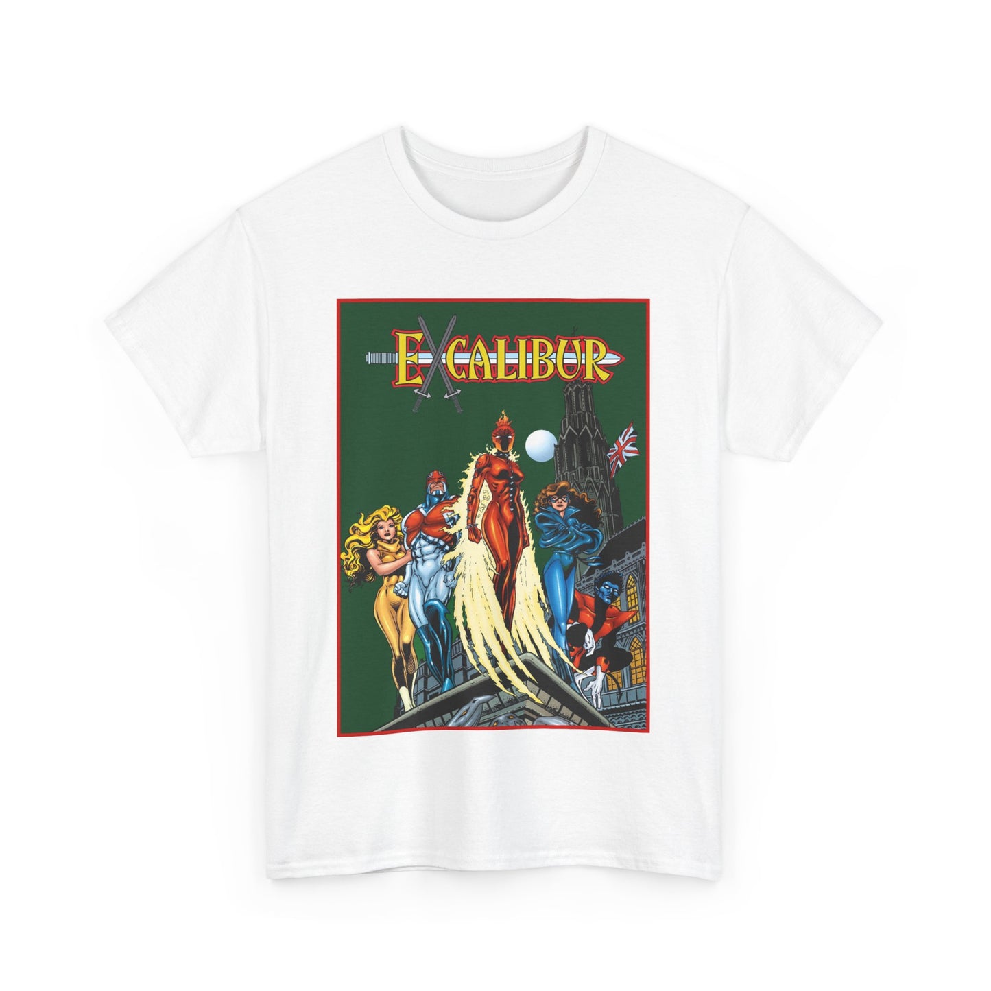 Excalibur T-Shirt - Amazing Alan Davis Art - Nightcrawler, Shadowcat, Captain Britain, Rachel Summers - Marvel Comics - X-Men Spin-Off - Mutants in the UK