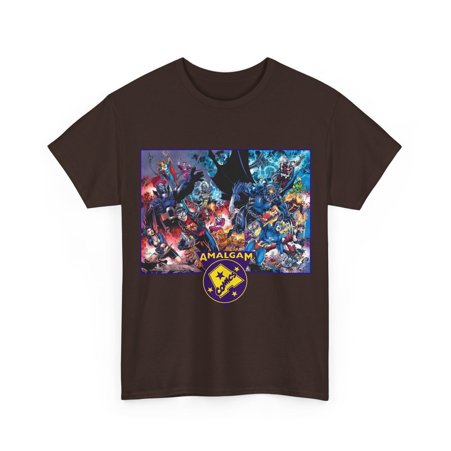 Amalgam T-Shirt - DC Vs Marvel Comics - 1990s - Jim Lee Art - Dark Claw, Amazon, Super Soldier, Spiderboy, Speed Demon