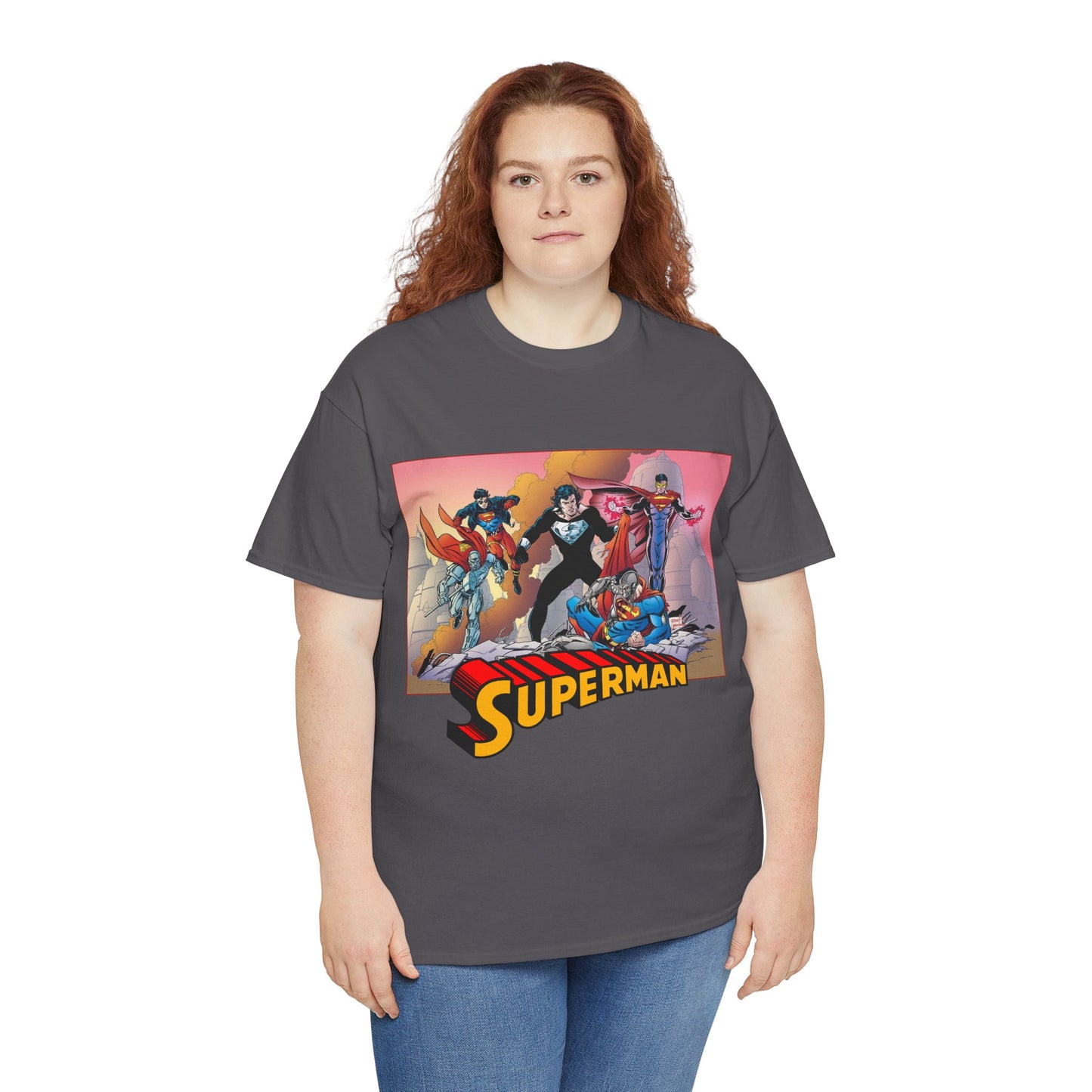 Superman T-Shirt - Tom Grummett Art - Death & Return - Steel, Cyborg, Eradicator - DC Comics