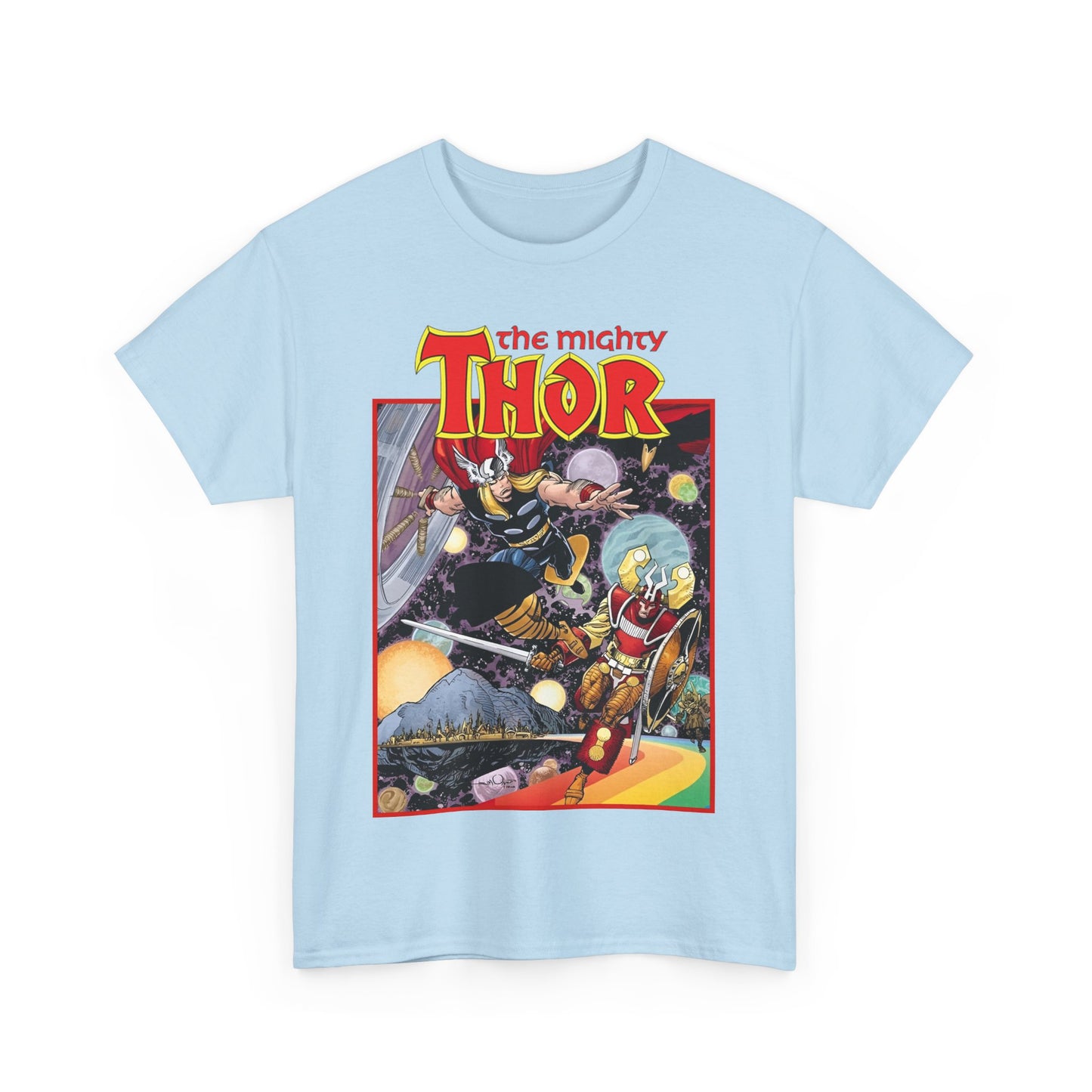Mighty Thor T-Shirt - Walt Simonson Art - Asgard, Bifröst - God of Thunder - Marvel Comics
