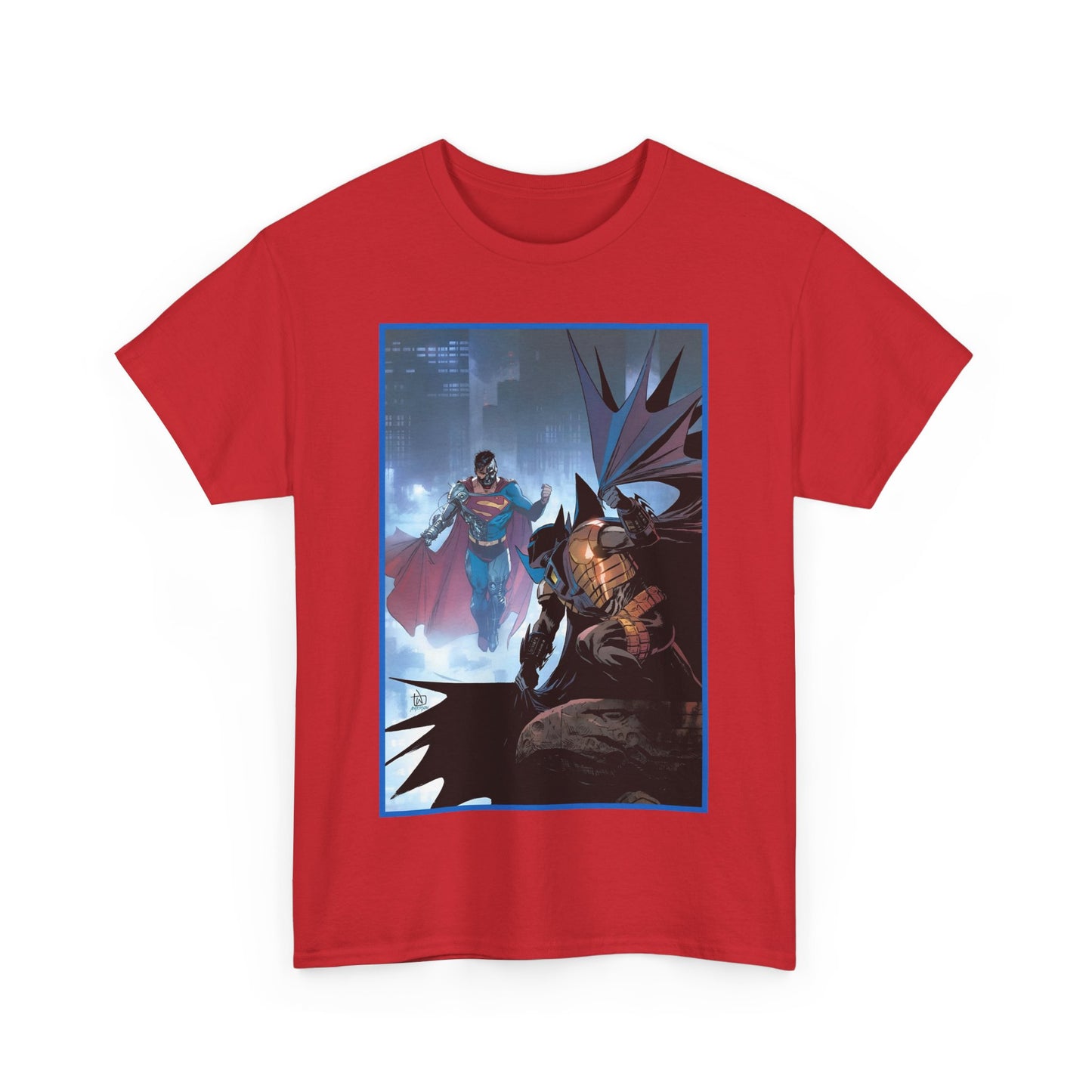 Cyborg Superman Vs Azrael Batman T-Shirt - Lee Weeks Art - Reign of the Superman, Knightfall - World's Finest Variant Cover Art - DC Comics