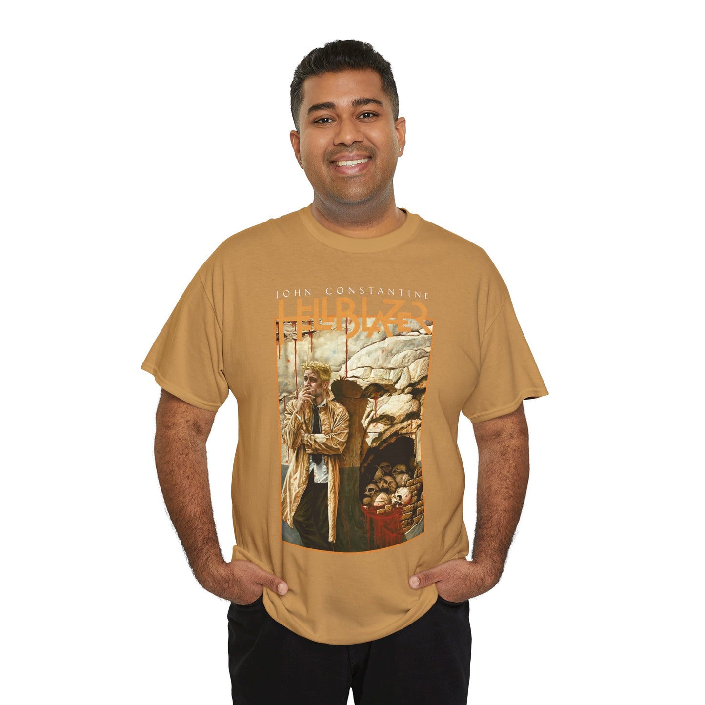 John Constantine Hellblazer T-Shirt - Lee Bermejo Art - #223 Cover - Wall Bleeding Blood - Vertigo Comics, DC Comics