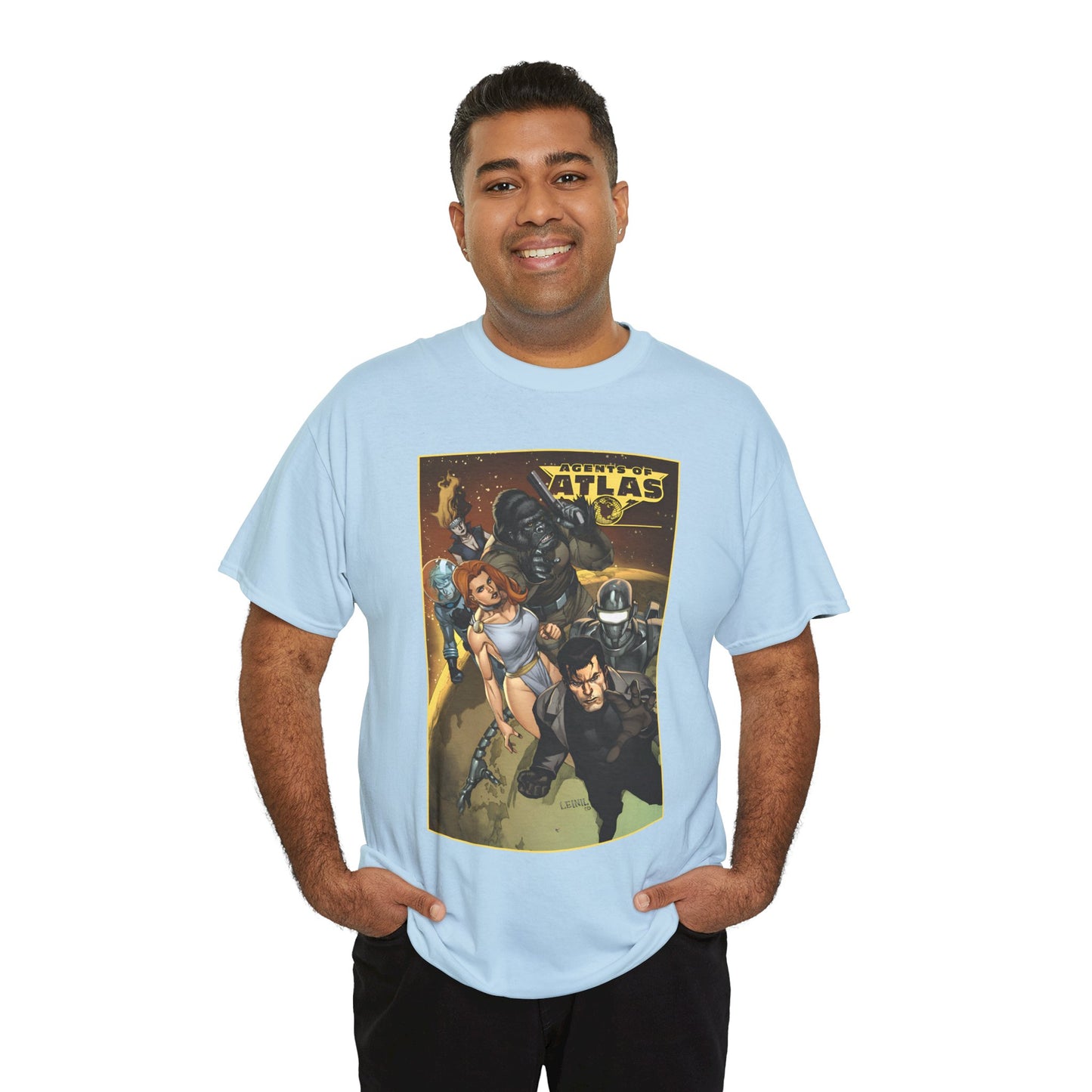 Agents of Atlas T-Shirt - FBI Agent Jimmy Woo, Marvel Boy, Venus, the Human Robot and Gorilla Man - Marvel Comics