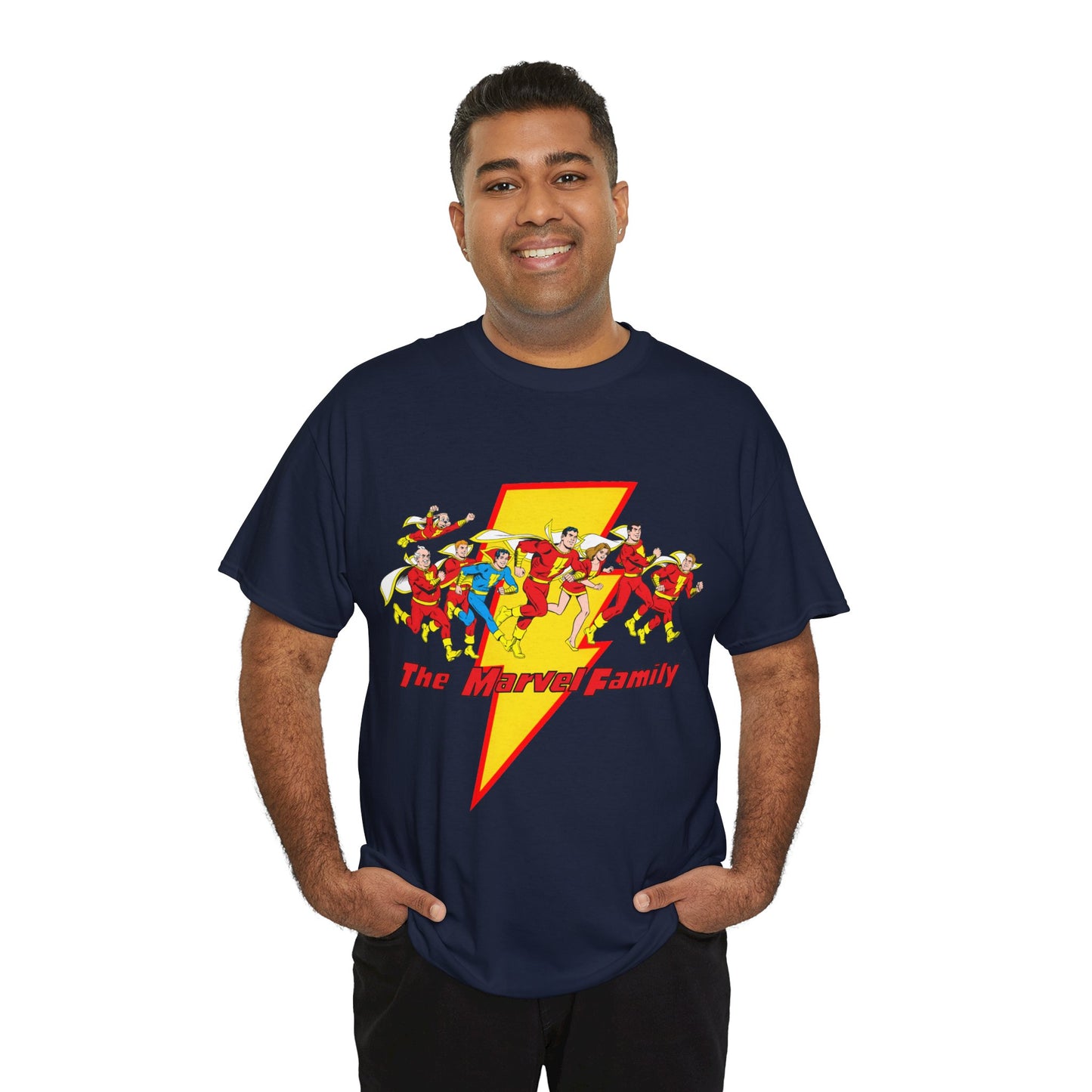 Marvel Family T-Shirt - Shazam - DC Comics - Mary Marvel, Hoppy the Marvel Bunny, Uncle Marvel, Captain Marvel Jr - DC Who's Who Art