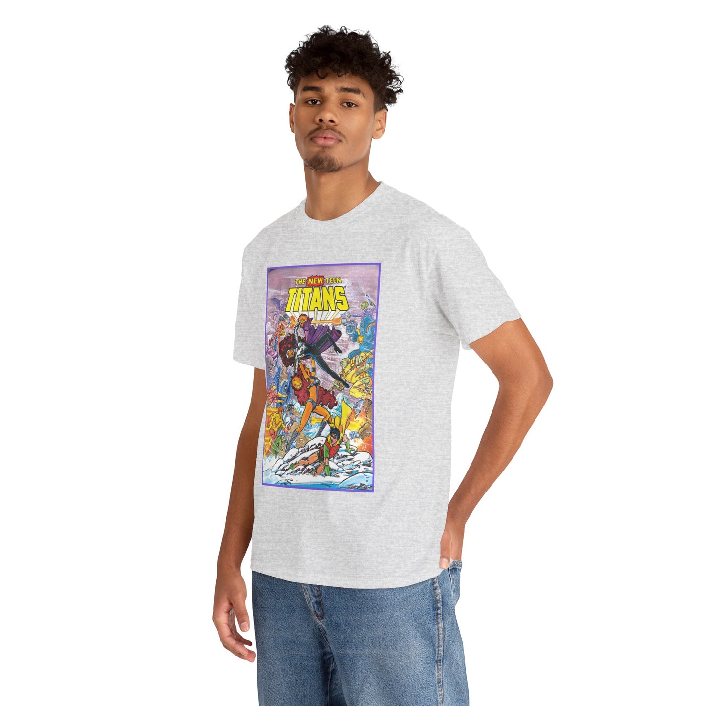 New Teen Titans T-Shirt - George Perez Art - Starfire Vs Blackfire - Omega Man - Annual #1 Cover - DC Comics
