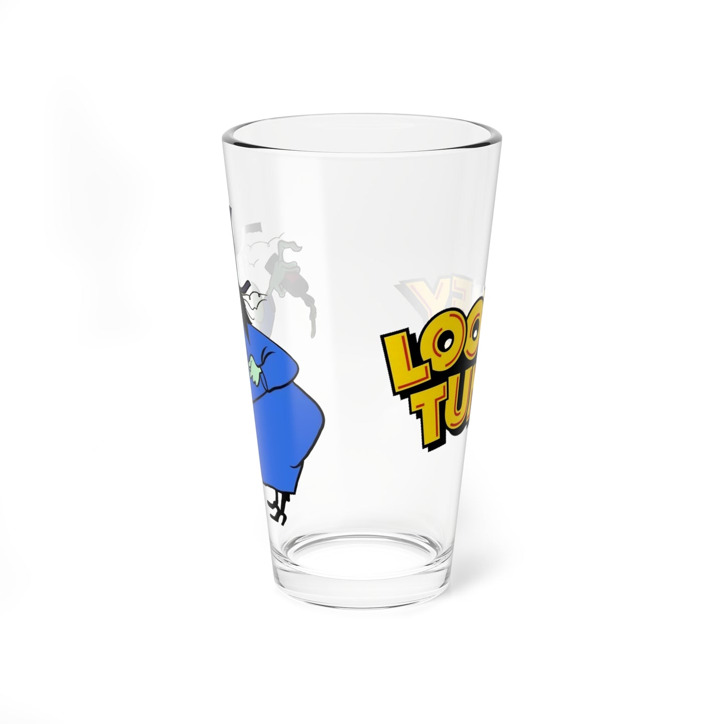 Witch Hazel Pint Glass, 16oz - Looney Tunes Cartoon Art - Broom-Stick Bunny - Popular WB Halloween Character