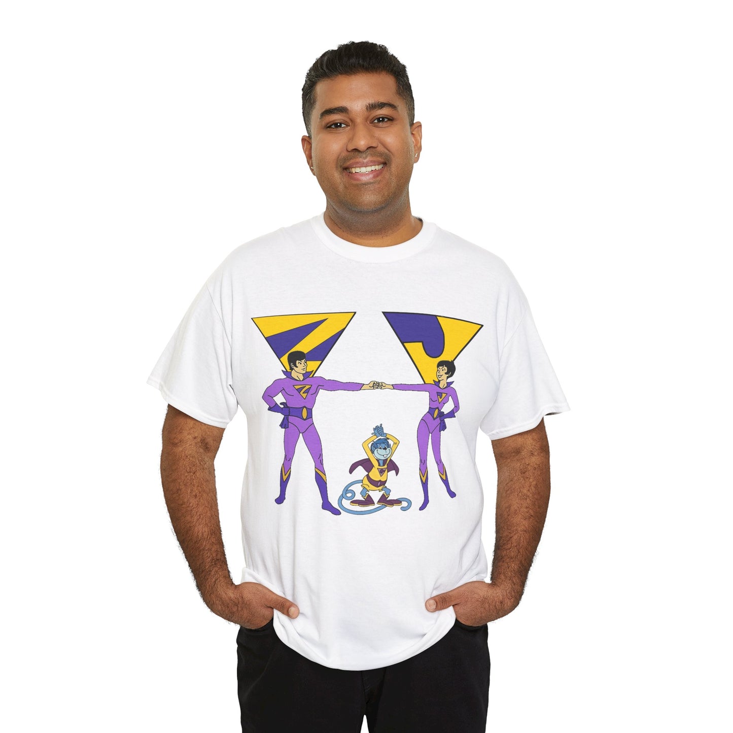 Wonder Twins T-Shirt - Super Friends - Zan & Jayna - Hanna-Barbera Cartoon - DC Comics
