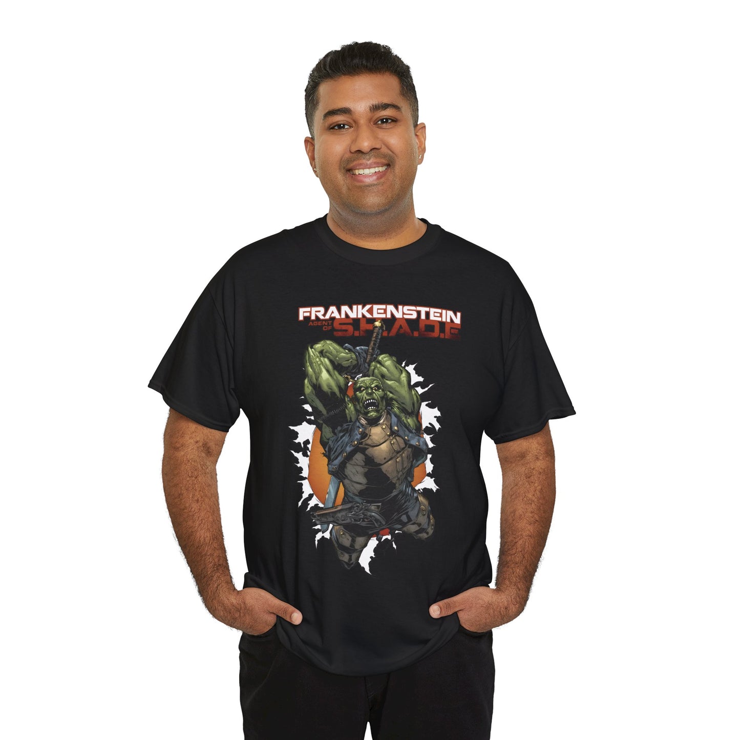 Frankenstein, Agent of SHADE T-Shirt - Alberto Ponticelli Art - New 52 Series - DC Comics