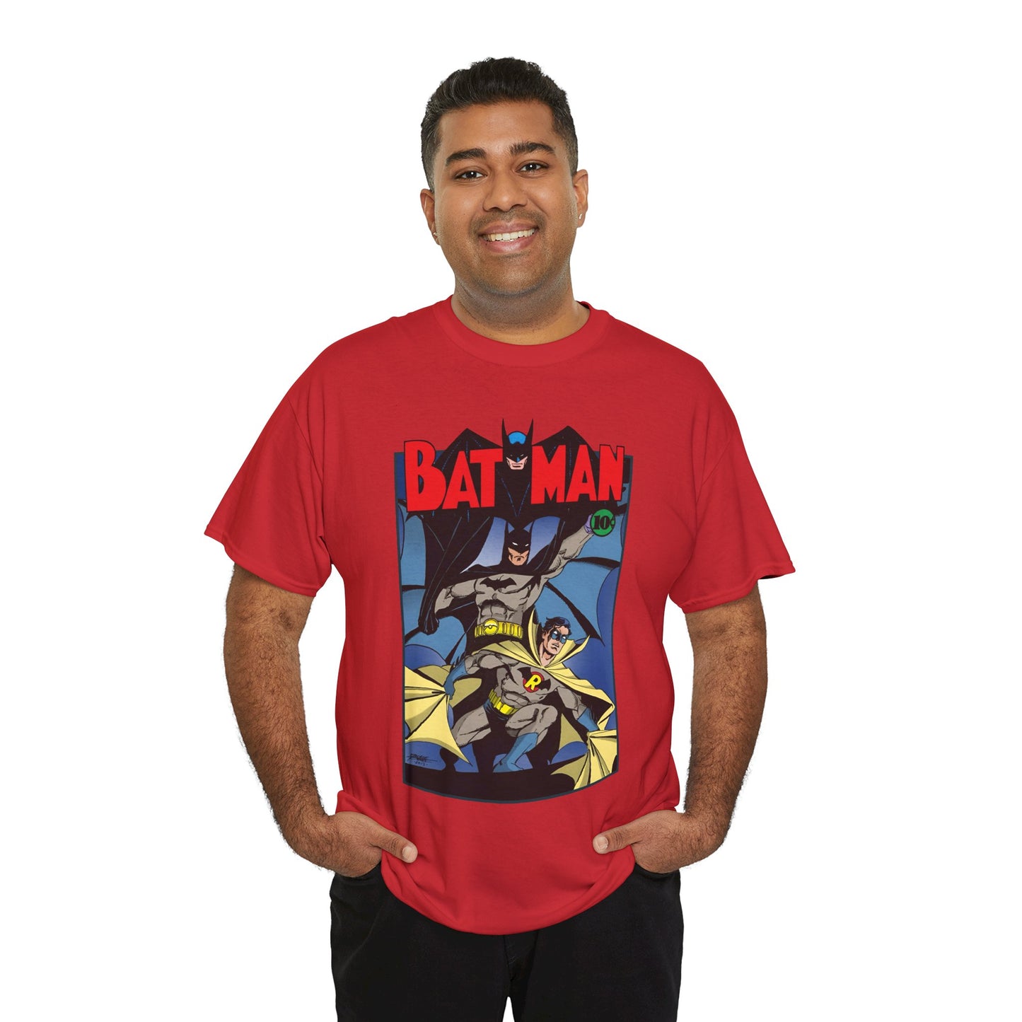 Batman & Robin T-Shirt - George Perez Art - Earth 2 - DC Comics - Golden Age JSA - Bruce Wayne & Dick Grayson