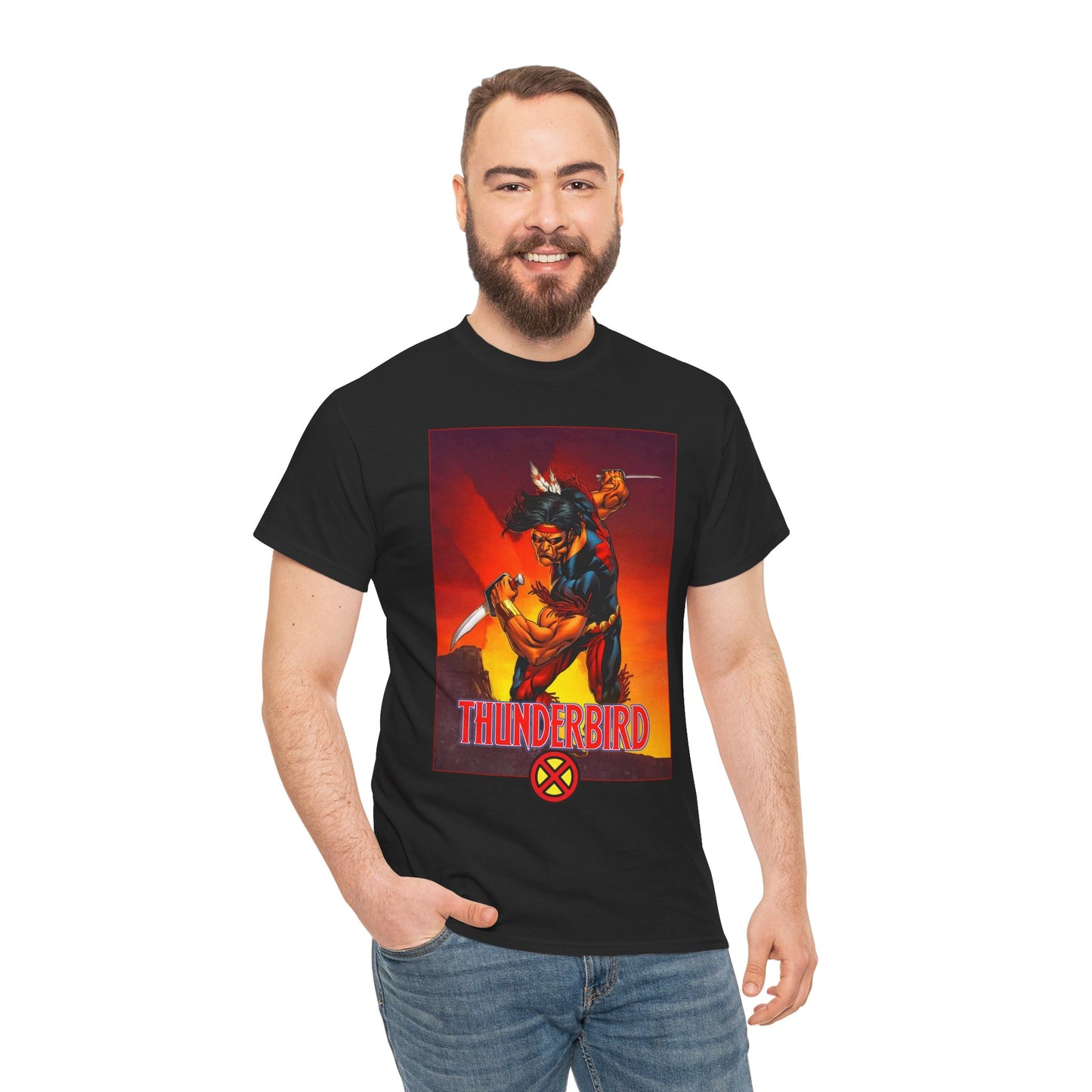 Thunderbird T-Shirt - John Proudstar, Original X-Men Member - Apache Native American - Marvel Comics
