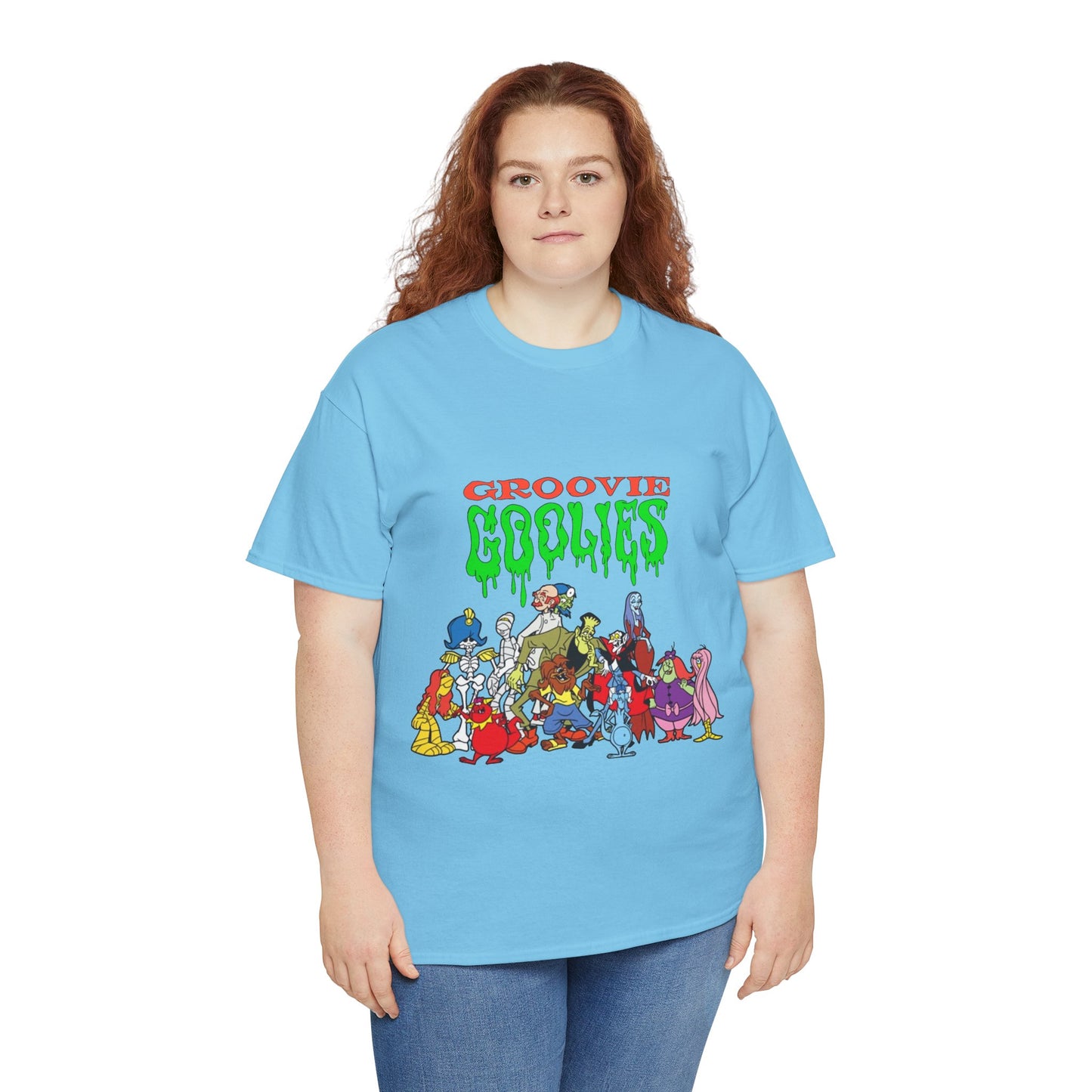 Groovie Goolies T-Shirt - The Monster Trio (Drac, Frankie, Wolfie) - Hagatha, Bella La Ghostly, Boneapart, Mummy - Horrible Hall on Horrible Drive - Filmation Cartoon