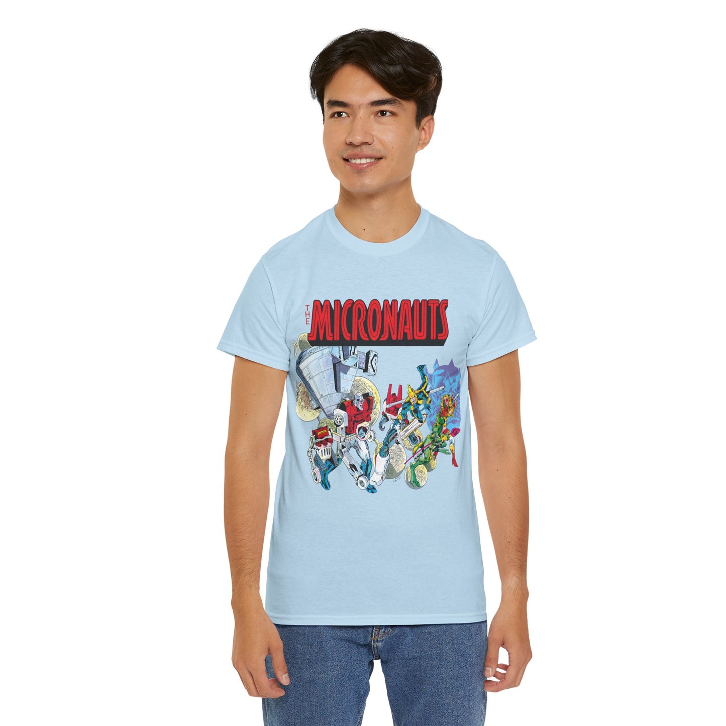 Micronauts T-Shirt - Jackson Guice Art - Arcturus Rann, Biotron, Marionette, Acroyear, Bug - Marvel Comics