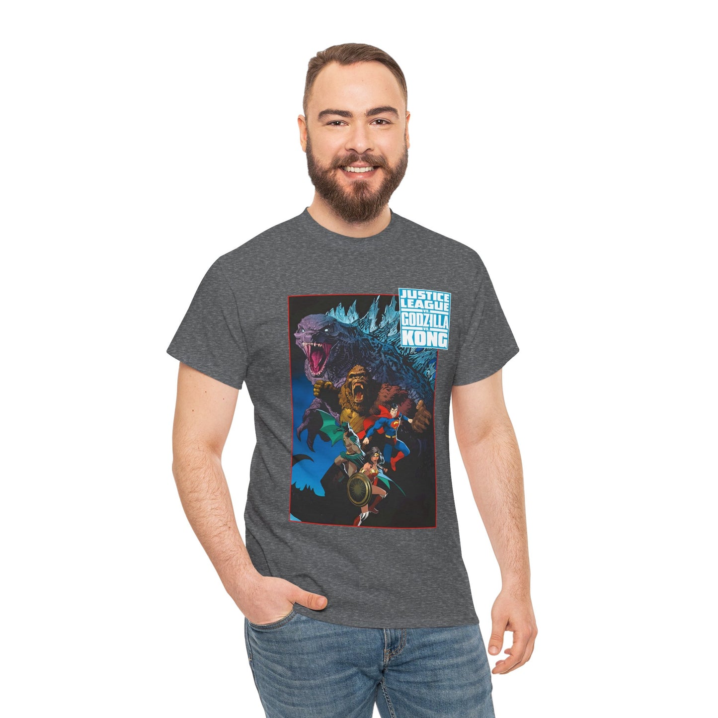 Justice League Vs Godzilla Vs Kong T-Shirt - Dan Mora Art - Wonder Woman, Superman, Batman - DC Comics