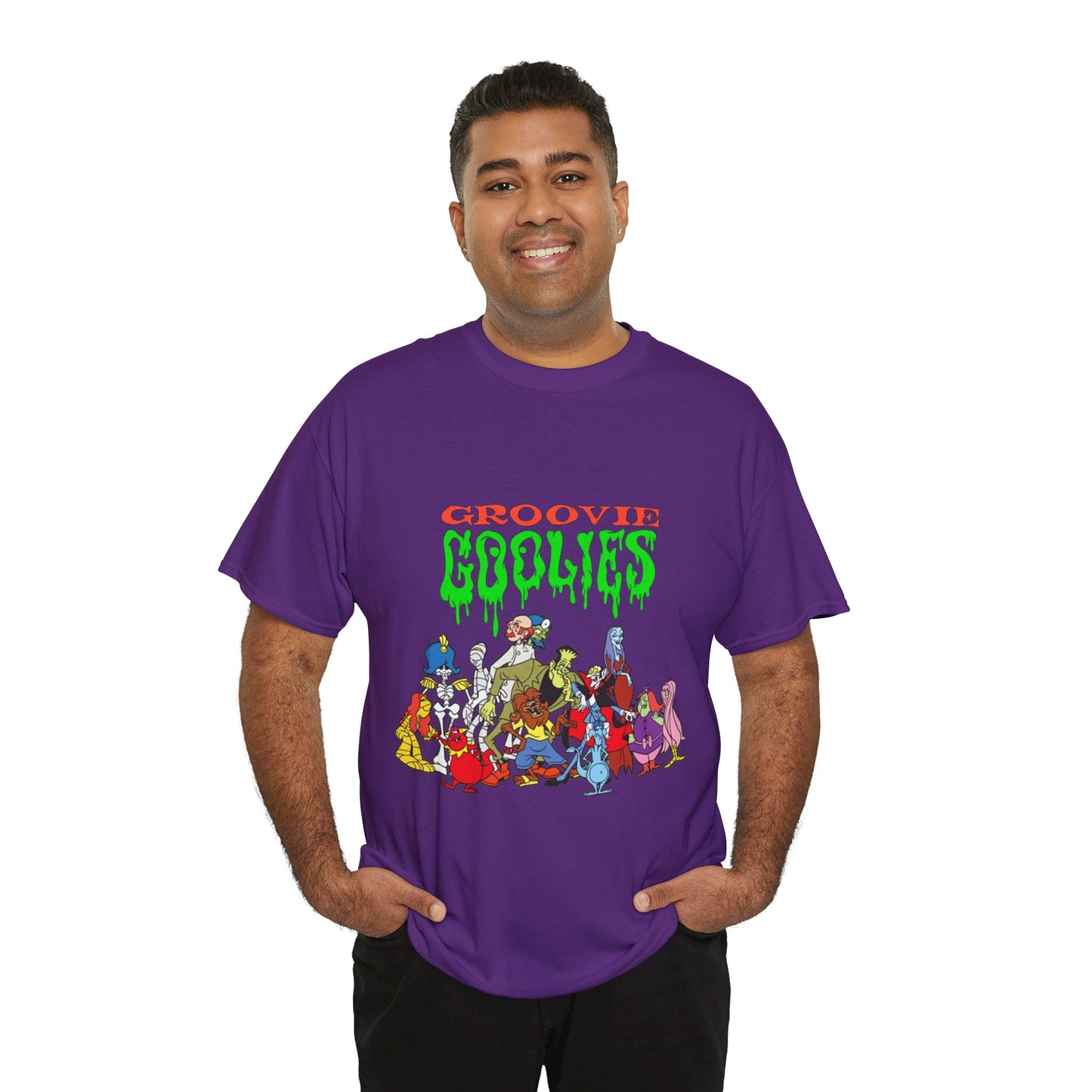 Groovie Goolies T-Shirt - The Monster Trio (Drac, Frankie, Wolfie) - Hagatha, Bella La Ghostly, Boneapart, Mummy - Horrible Hall on Horrible Drive - Filmation Cartoon