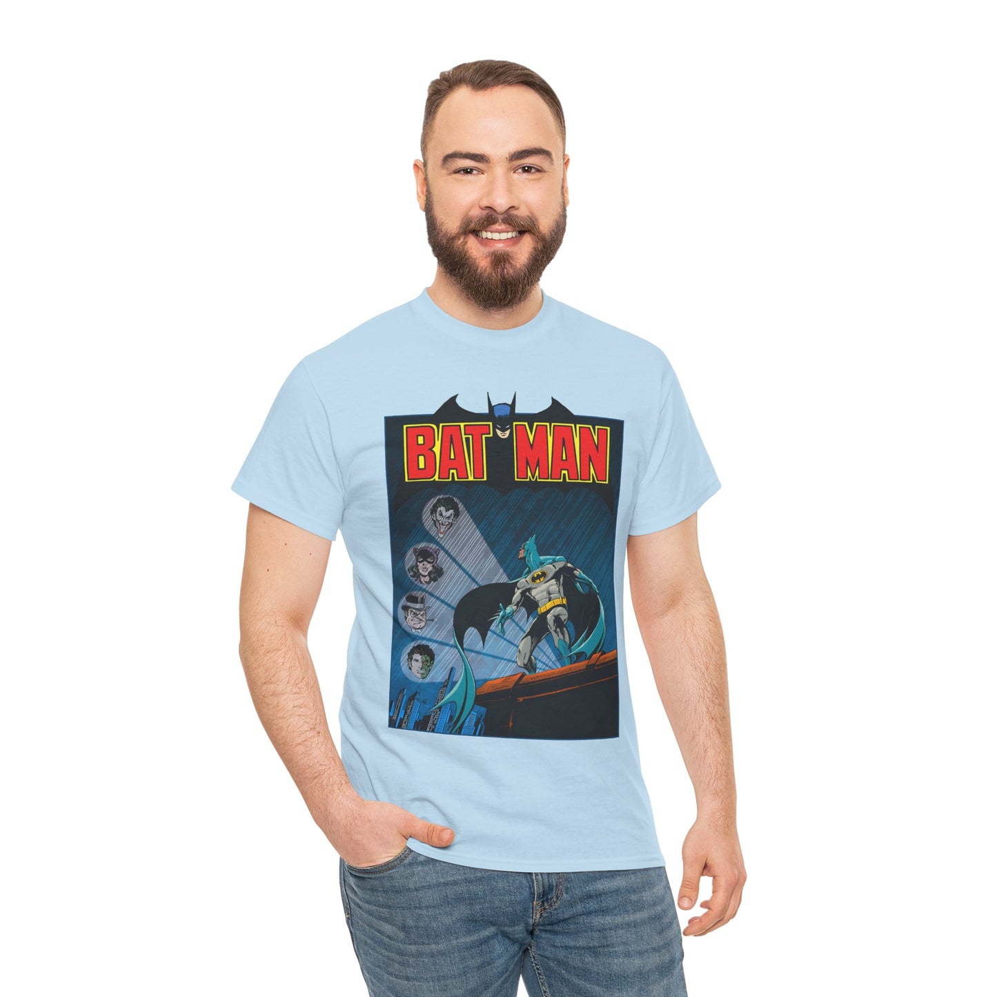 Batman T-Shirt - DC Comics - Catwoman, Joker, Two-Face, Penguin - Bronze Age Art - Gotham City