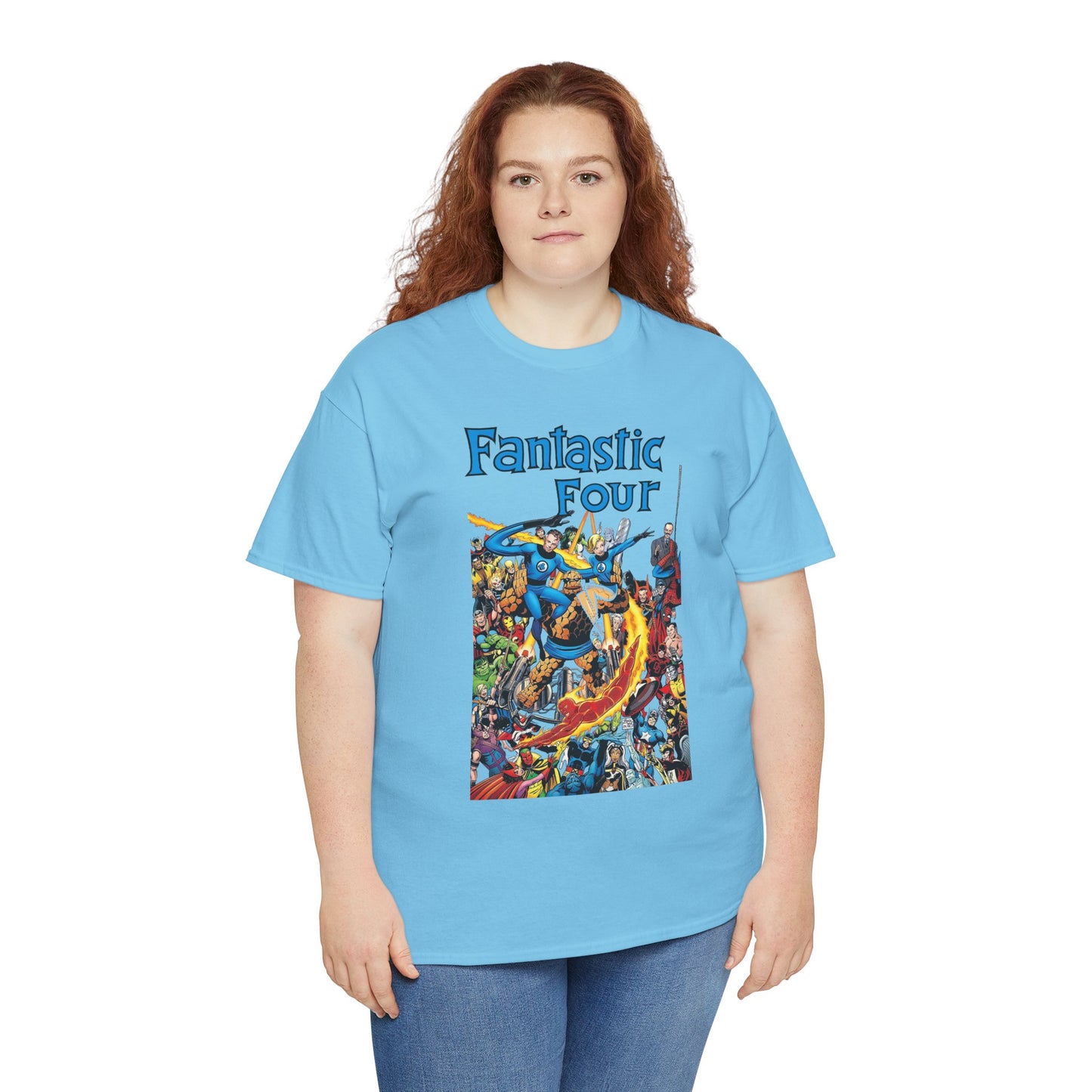 Fantastic Four T-Shirt - Classic John Byrne Art - Popular Marvel Comics Characters - Human Torch, The Thing, Invisible Woman, Reed Richards - 2025 MCU Movie