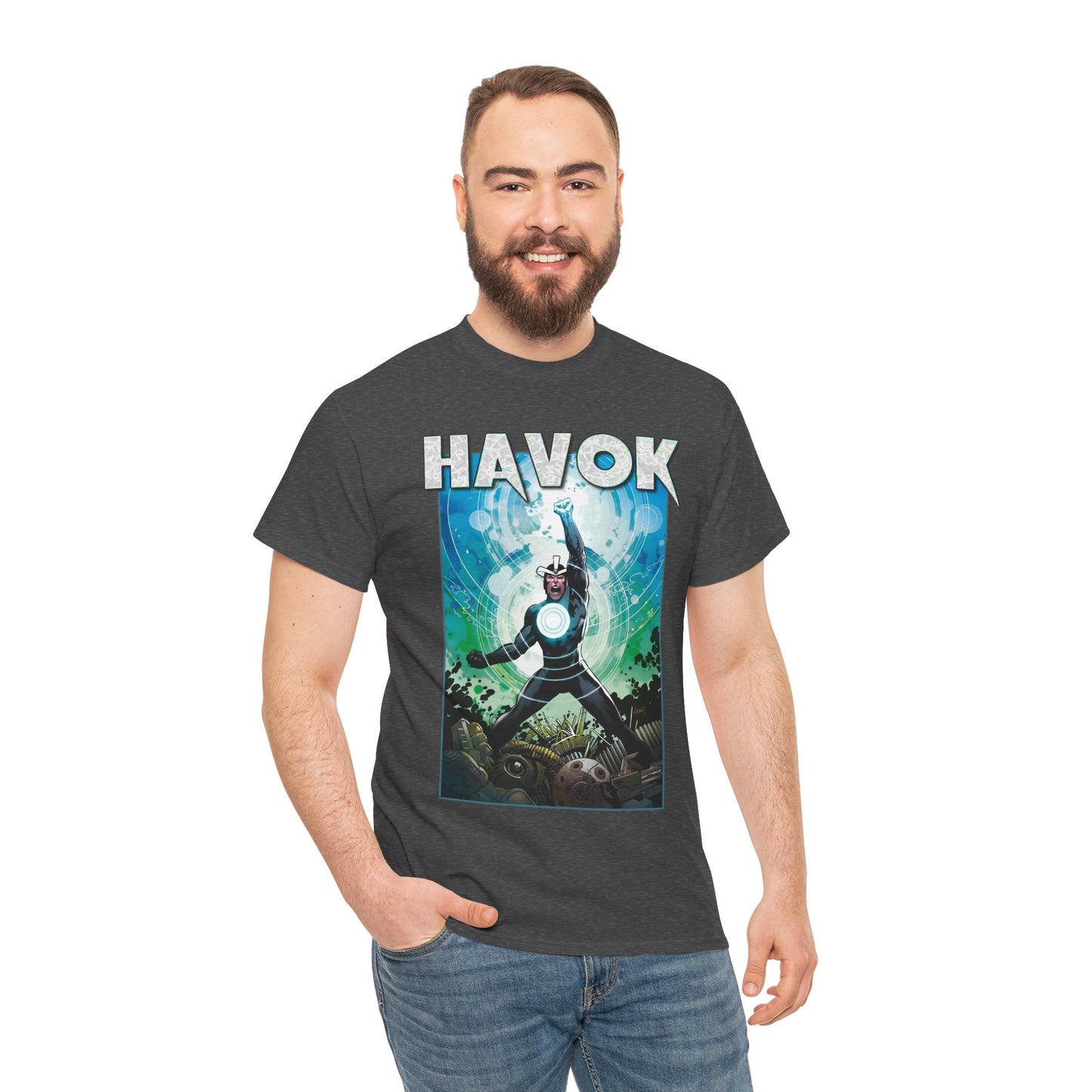 Havok T-Shirt - Greg Land Art - Alex Summers - X-Men, X-Factor Member & Leader - Mutant Hero - Brother to Scott Summers, Cyclops - Marvel Comics