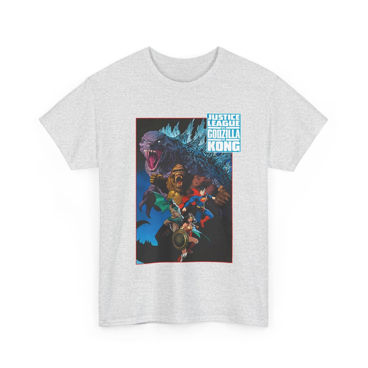 Justice League Vs Godzilla Vs Kong T-Shirt - Dan Mora Art - Wonder Woman, Superman, Batman - DC Comics