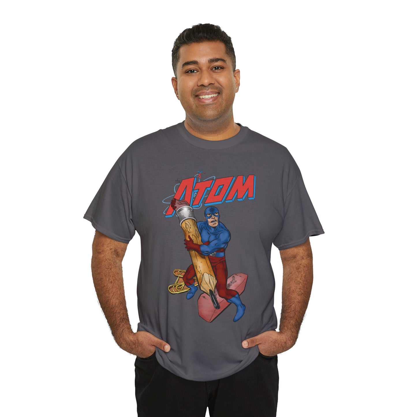 Atom T-Shirt - John Byrne Art - Ray Palmer, Justice League Member - Professor at Ivy University - DC Comics