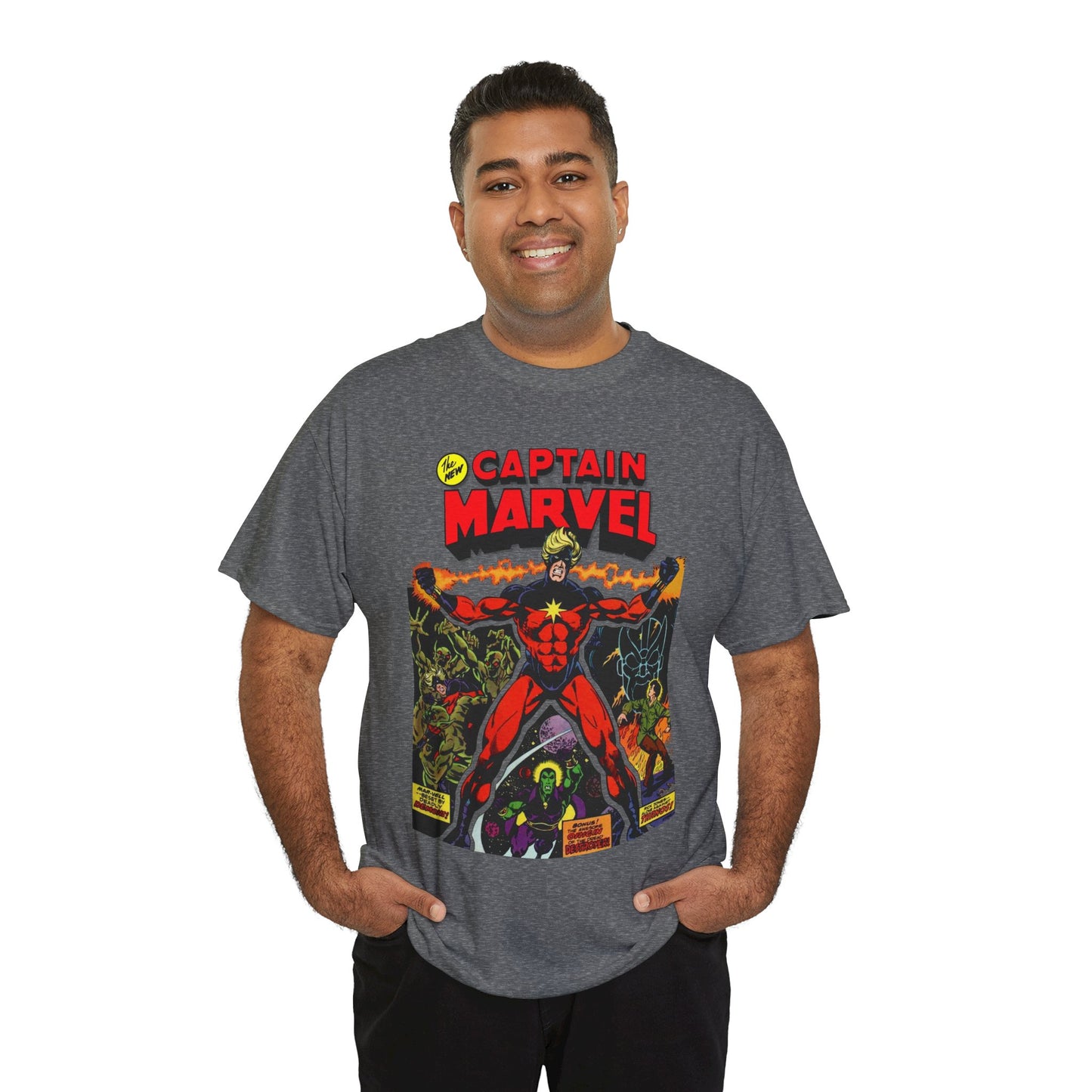 Captain Marvel T-Shirt - Jim Starlin Art - Thanos - Drax the Destroyer - Issue #32 Cover Art