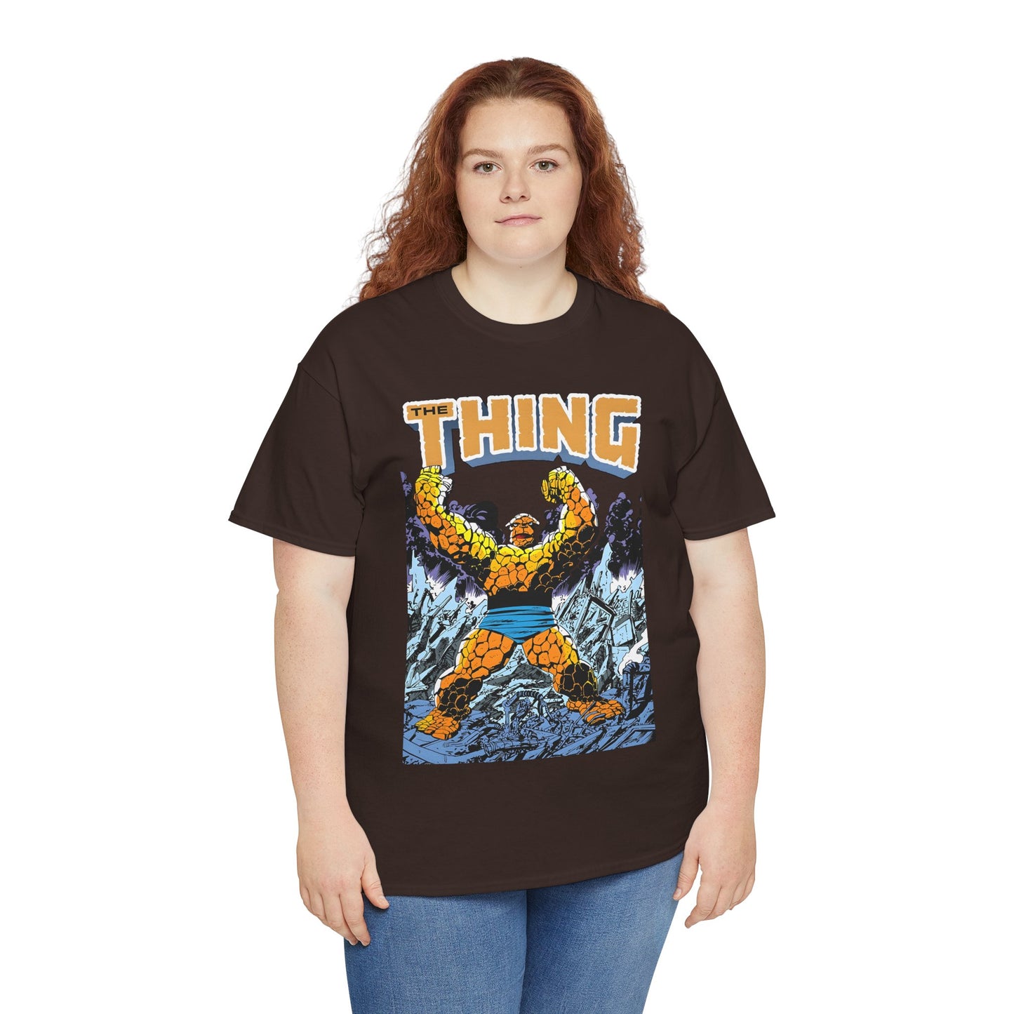The Thing T-Shirt - John Byrne Art - Member of the Fantastic Four - Marvel Comics 1980s - Ben Grimm